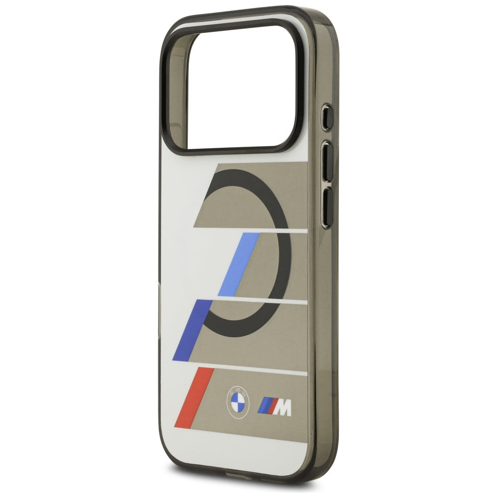 BMW BMHMP17L25HTTRIA M IML Metal Buttons Tricolor Lines MagSafe Case for iPhone 17 Pro Anthracite