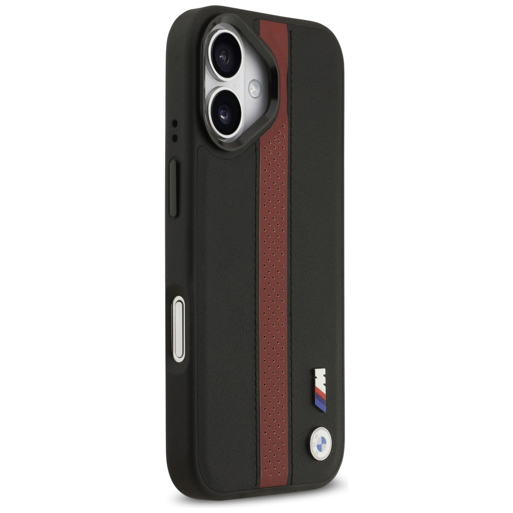 BMW BMHMP17S25PCPSKR Perforated Stripe Logo MagSafe case for iPhone 17 Red