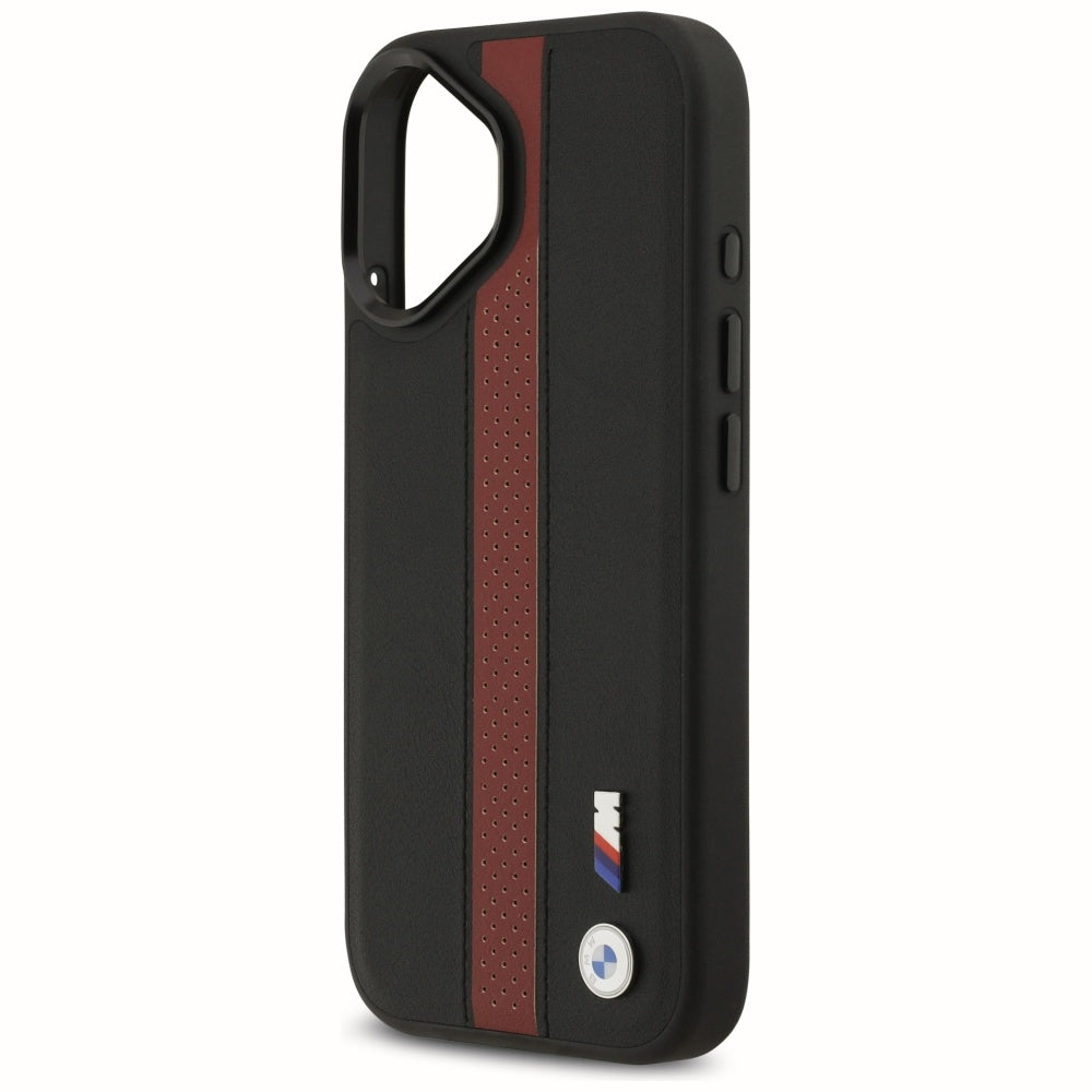 BMW BMHMP17S25PCPSKR Perforated Stripe Logo MagSafe case for iPhone 17 Red