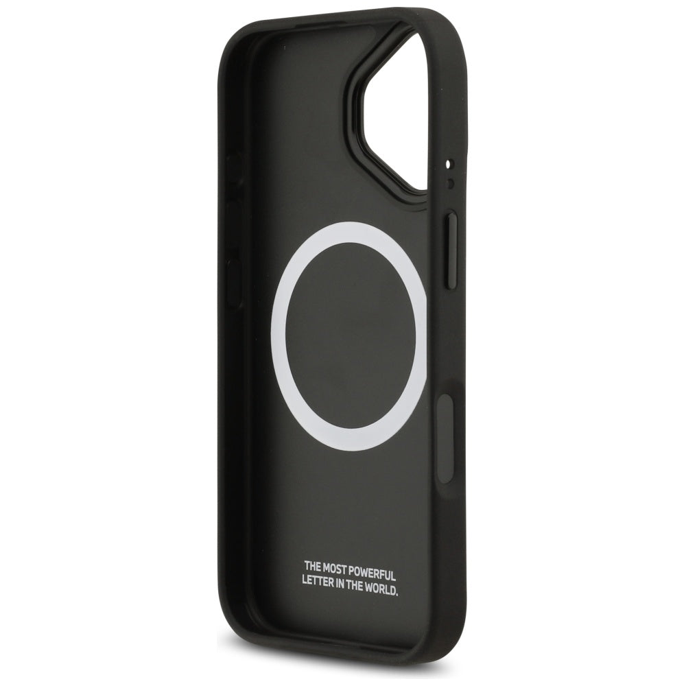 BMW BMHMP17S25PCPSKR Perforated Stripe Logo MagSafe case for iPhone 17 Red