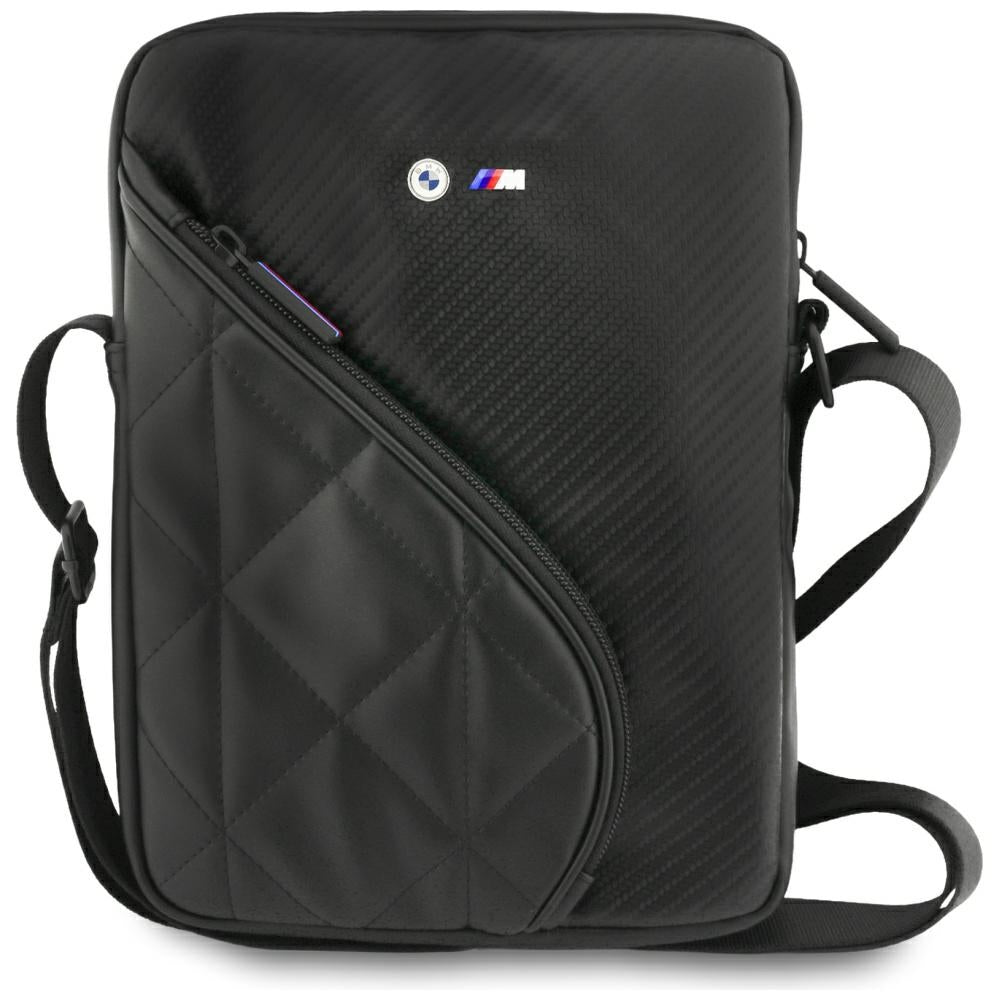 BMW Bag Carbon Pockets & Metal Logo 8" black