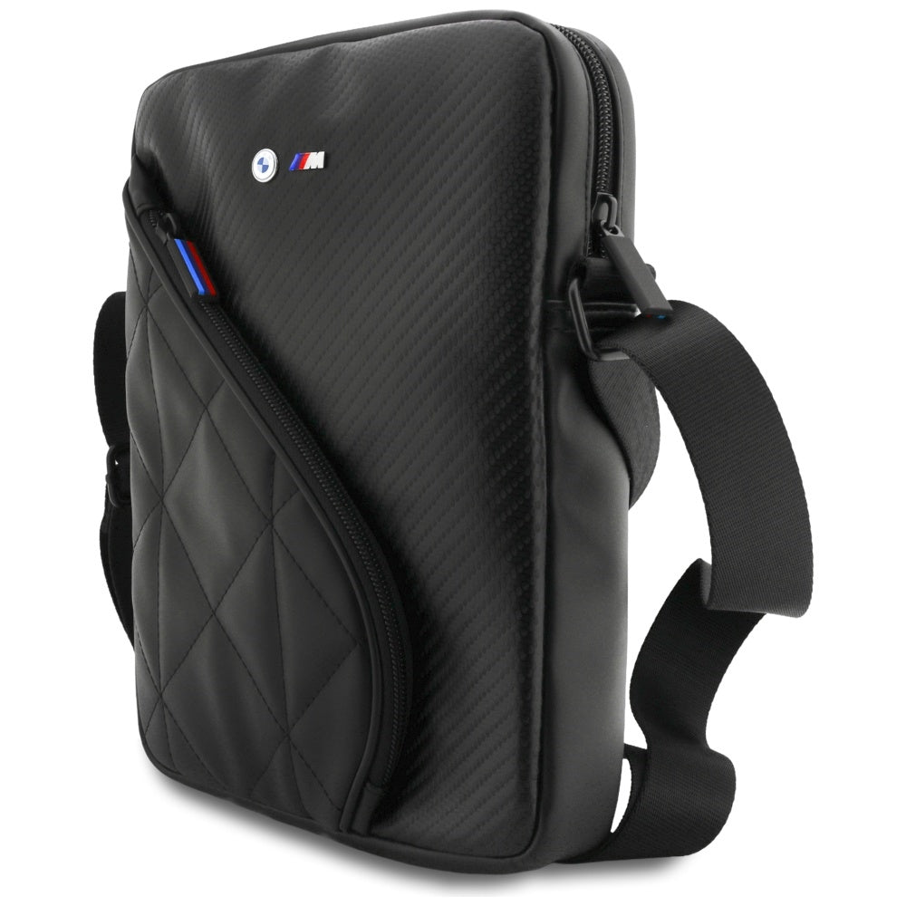 BMW Bag Carbon Pockets & Metal Logo 8" black