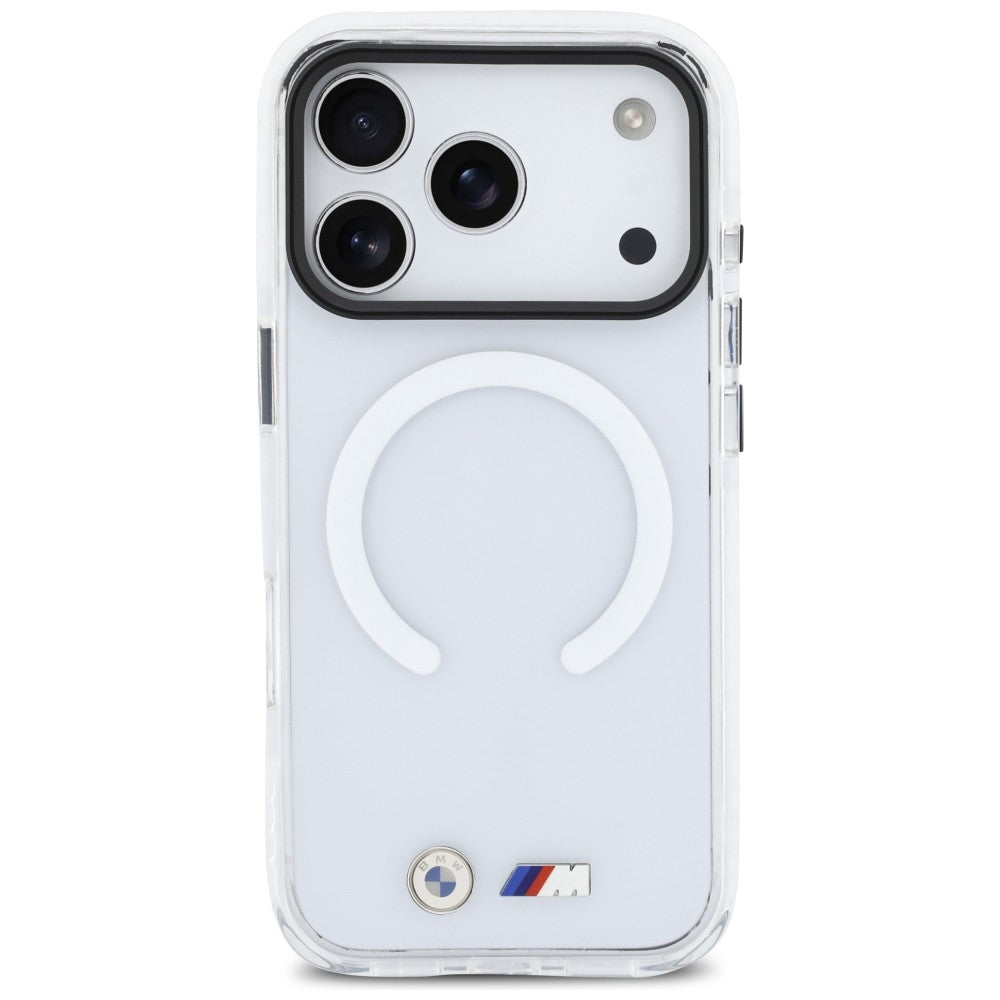 BMW M IML Shockproof Metal Logos MagSafe for iPhone 17 Pro Max transparent