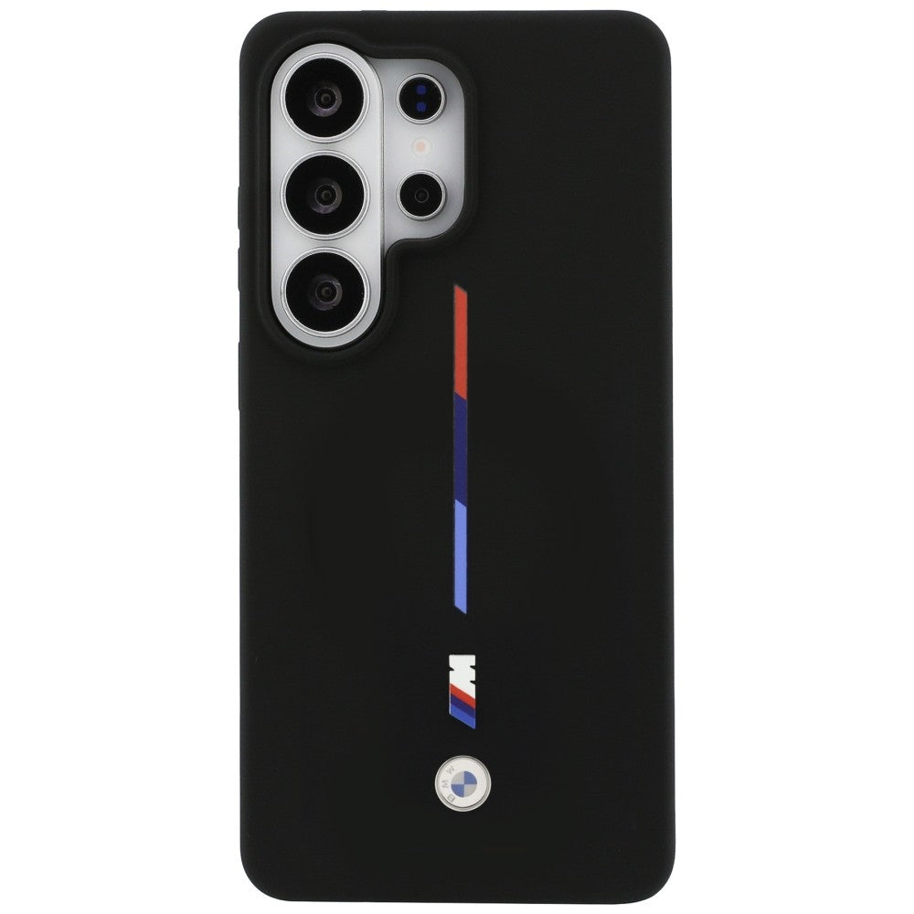 BMW BMHMS26L25SITMIK M Silicone Tricolor Line MagSafe Case for Samsung Galaxy S26 Ultra black