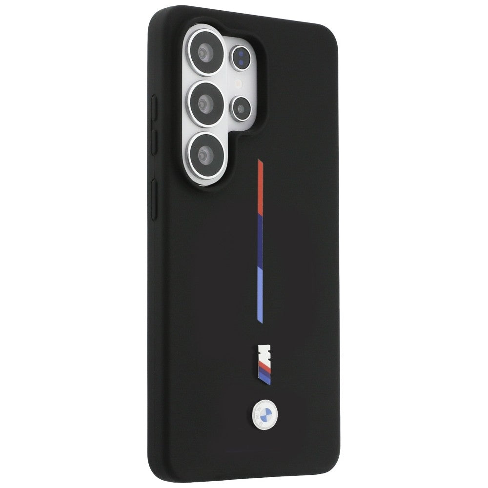 BMW BMHMS26L25SITMIK M Silicone Tricolor Line MagSafe Case for Samsung Galaxy S26 Ultra black