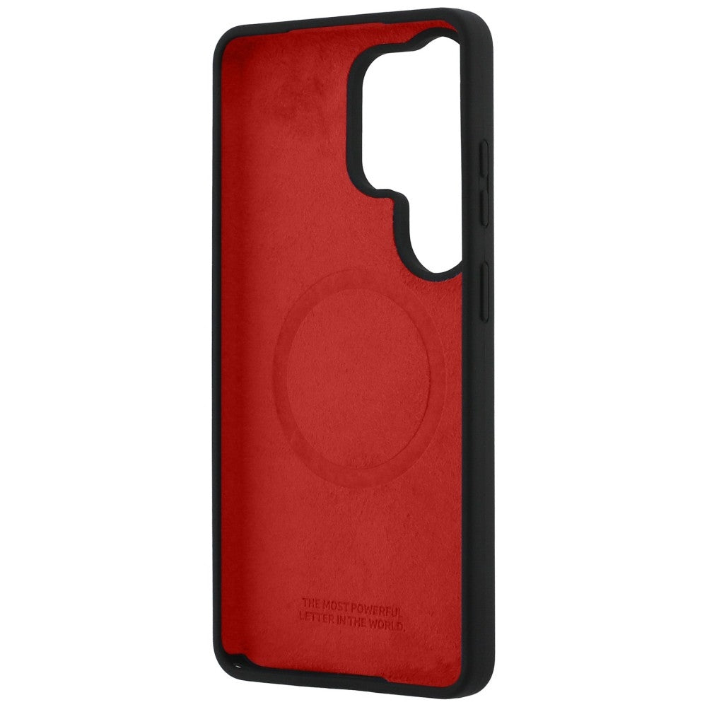 BMW BMHMS26L25SITMIK M Silicone Tricolor Line MagSafe Case for Samsung Galaxy S26 Ultra black