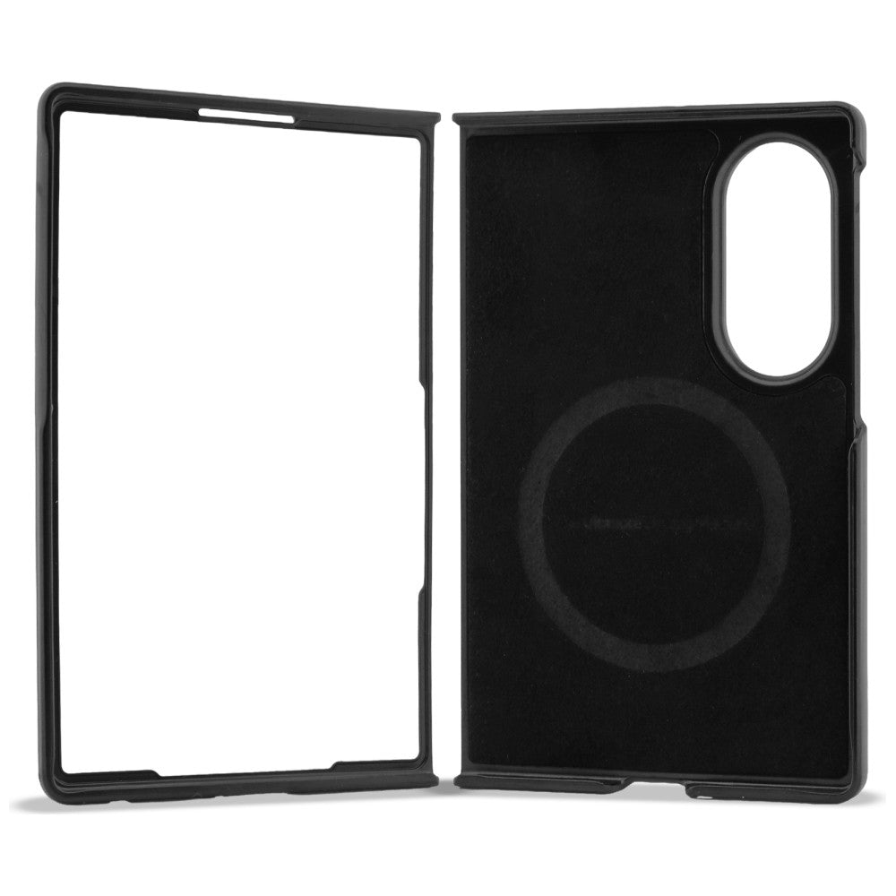 BMW M Leather Perforated Tricolor Stripe Metal Logos MagSafe case for Samsung Galaxy Z Fold8 black
