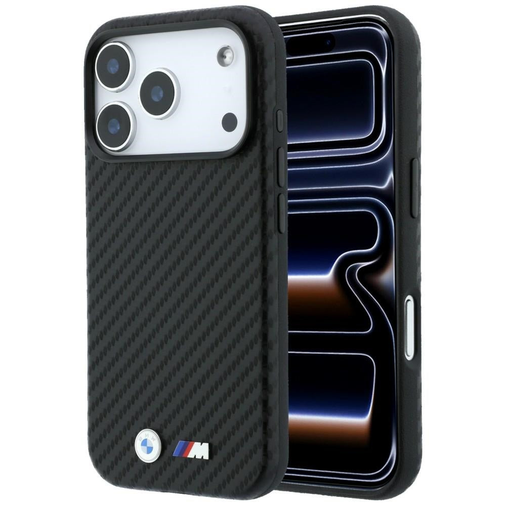 BMW BMHMP18X26SWPCILK M Carbon Metal Logo MagSafe case for iPhone 18 Pro Max / 17 Pro Max Black