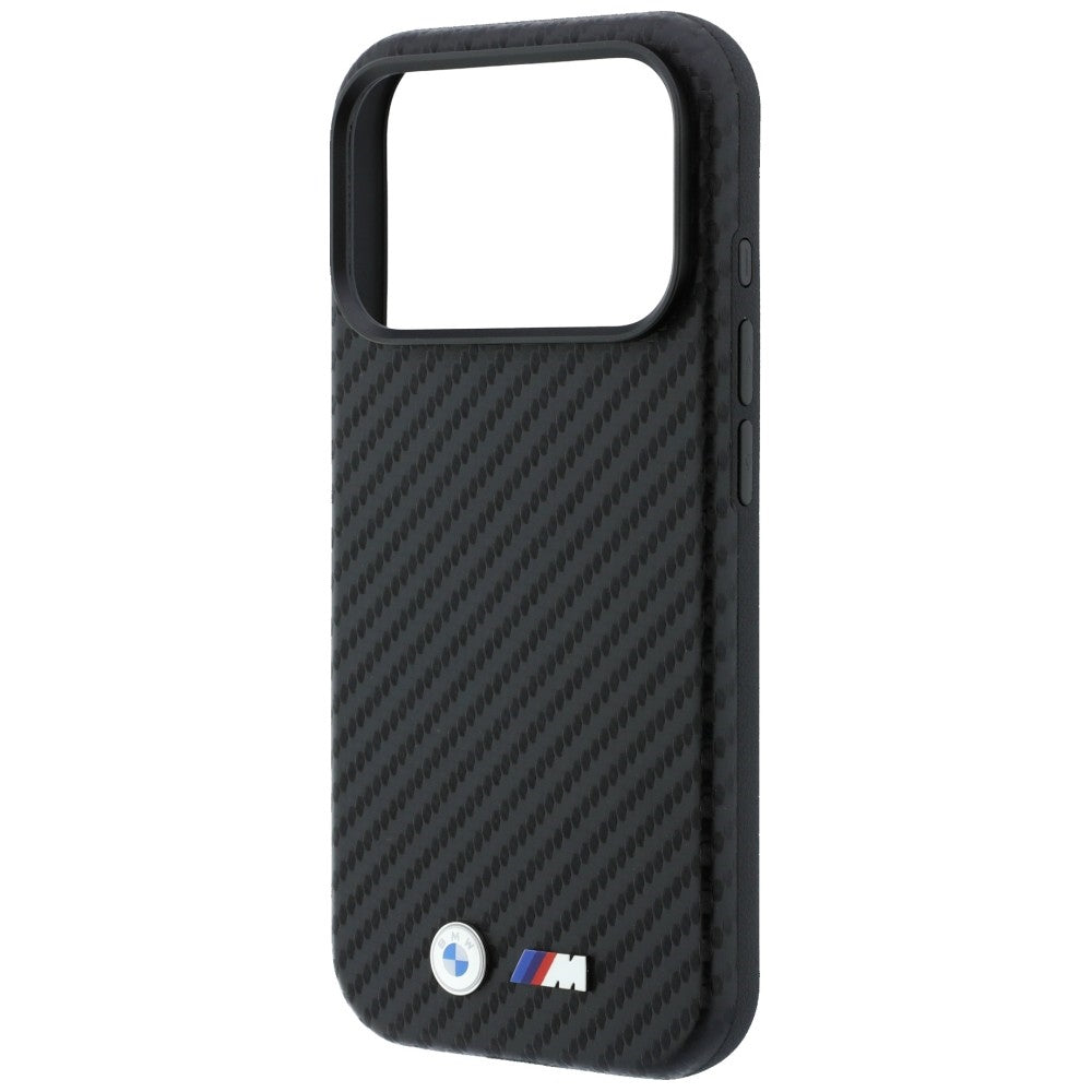 BMW BMHMP18X26SWPCILK M Carbon Metal Logo MagSafe case for iPhone 18 Pro Max / 17 Pro Max Black