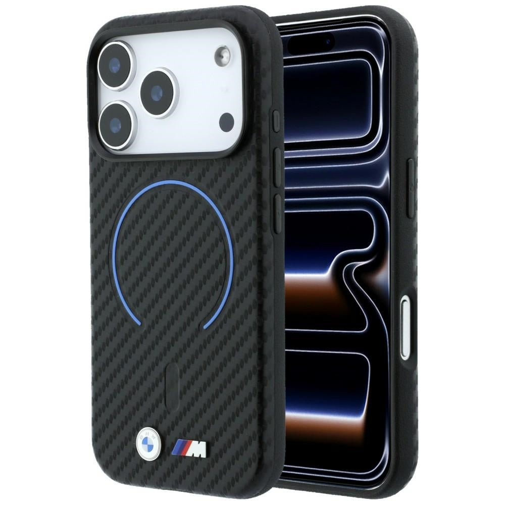 BMW BMHMP18L26SWPCMKB M Carbon Printed Ring MagSafe case for iPhone 18 Pro / 17 Pro Black