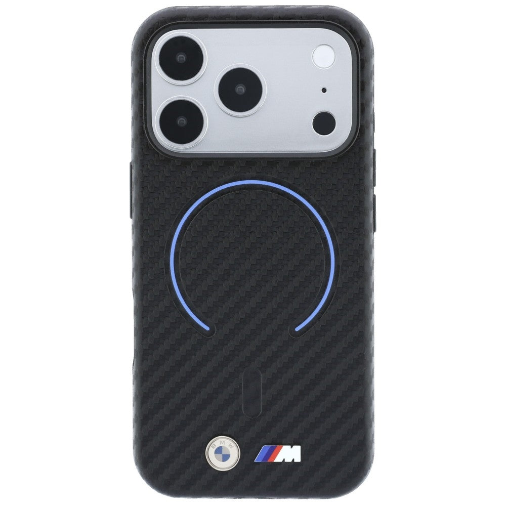BMW BMHMP18L26SWPCMKB M Carbon Printed Ring MagSafe case for iPhone 18 Pro / 17 Pro Black