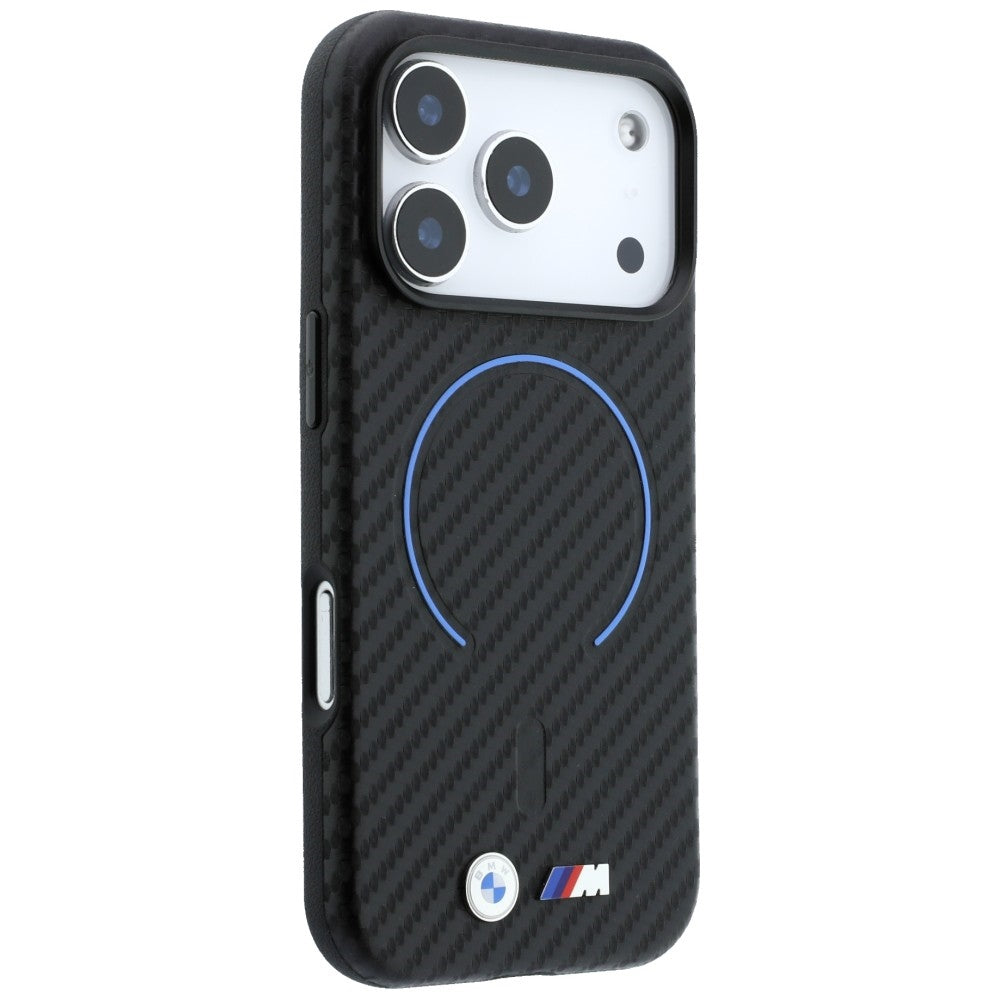 BMW BMHMP18L26SWPCMKB M Carbon Printed Ring MagSafe case for iPhone 18 Pro / 17 Pro Black