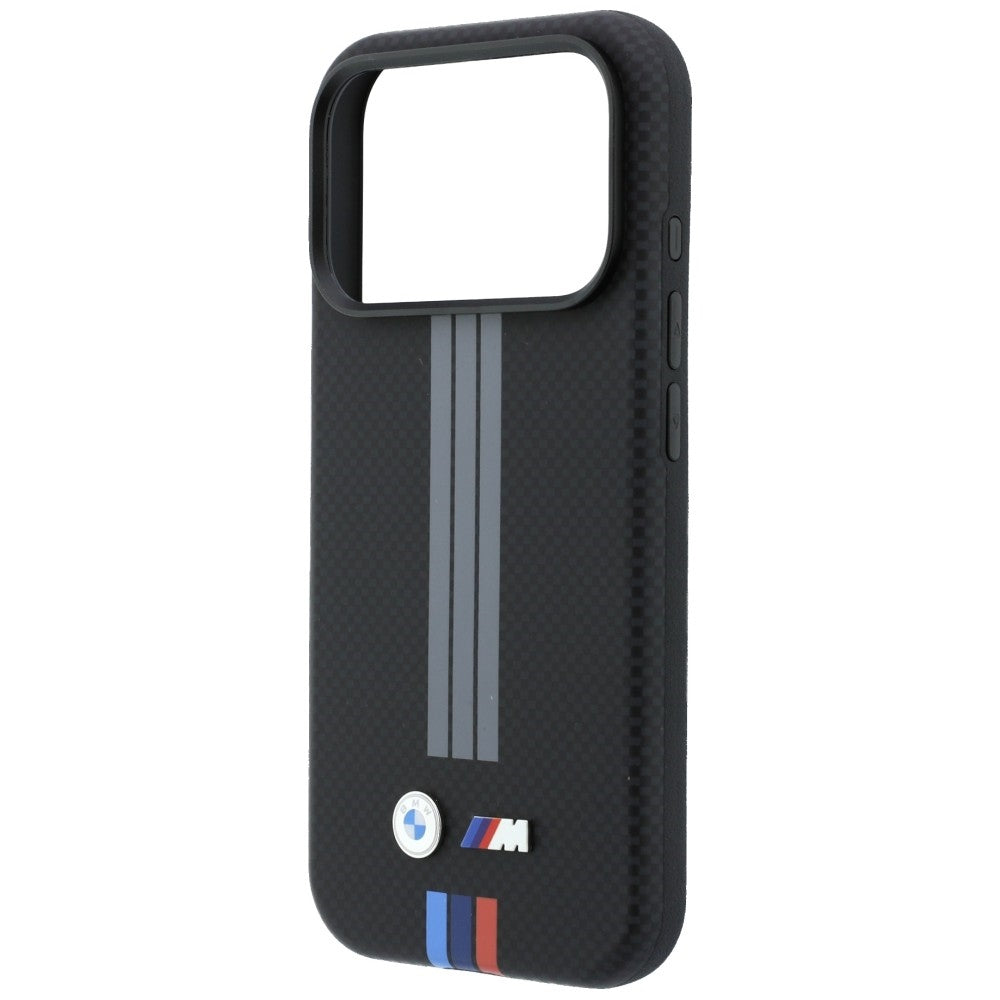 BMW BMHMP18X25PUKRESK M Quadrille Kevlar Anthracite & Tricolor Print Lines MagSafe for iPhone 18 Pro Max