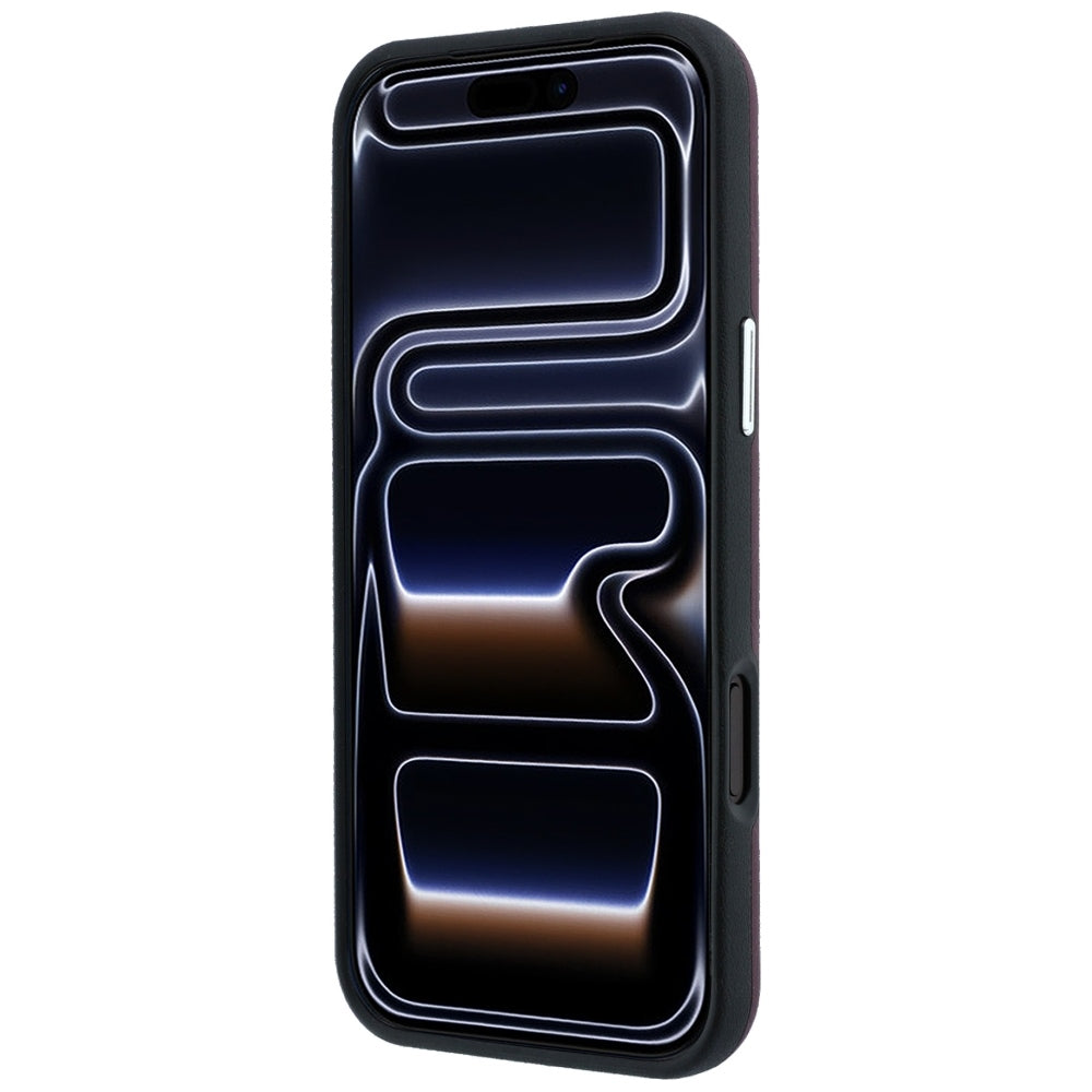 BMW Sign Deboss Quilted Metal Logo MagSafe Case for iPhone 18 Pro Max / 17 Pro Max Burgundy