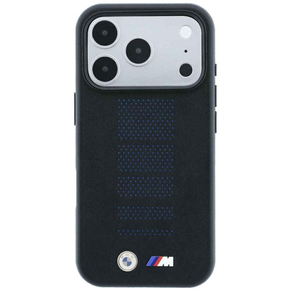 BMW BMHMP18L26SWPPEK M Blue Perfo Metal Logo MagSafe for iPhone 18 Pro / 17 Pro Black