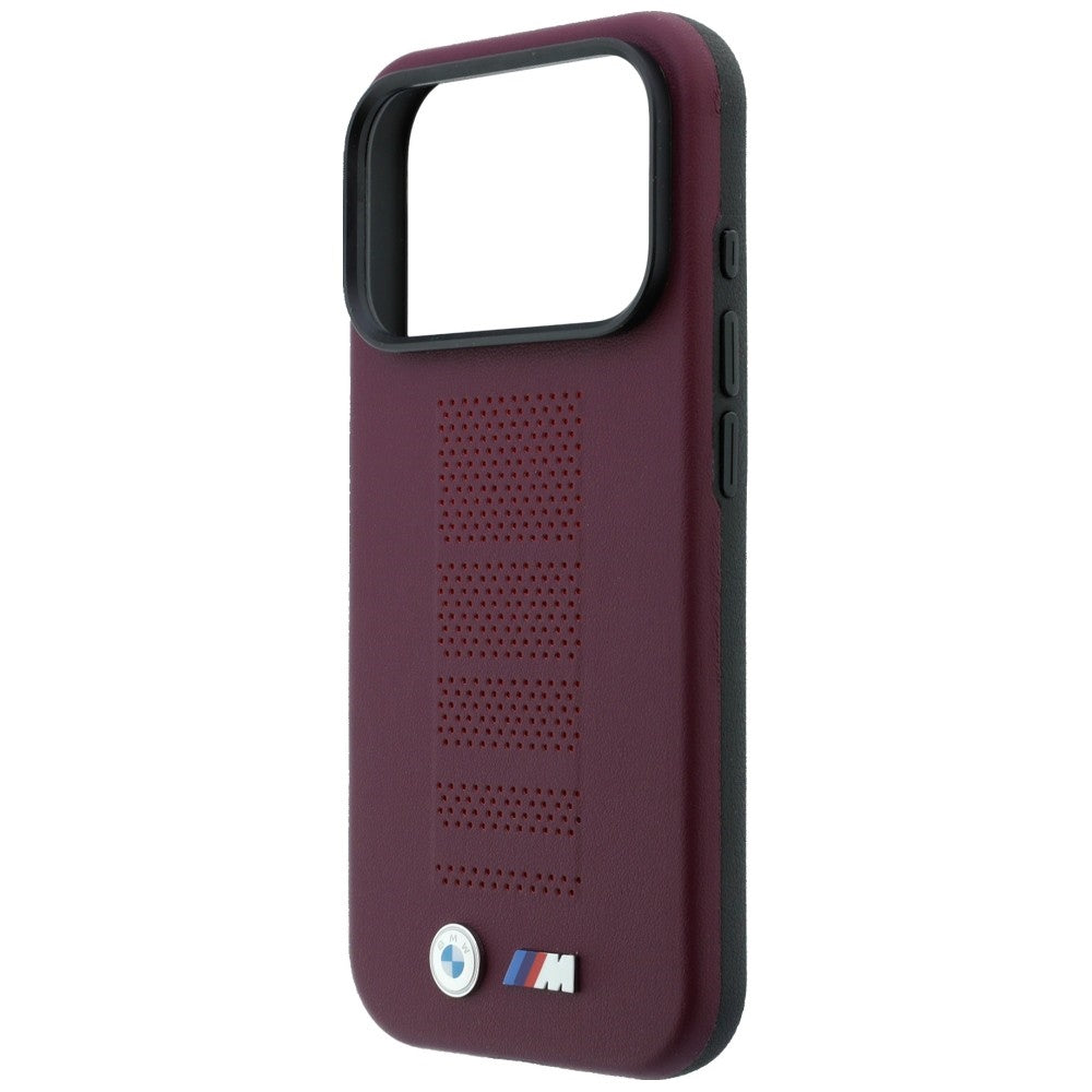 BMW BMHMP18L26SWPPER M Blue Perfo Metal Logo MagSafe for iPhone 18 Pro / 17 Pro burgundy