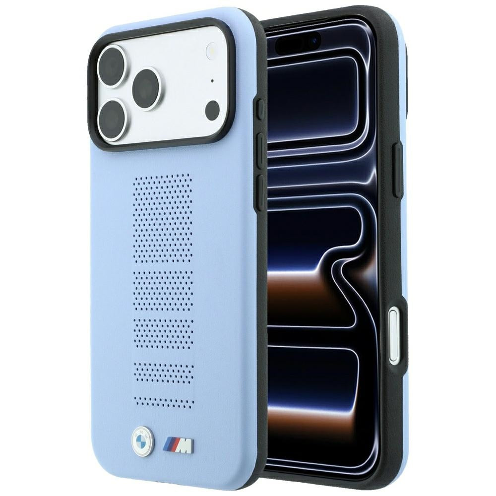 BMW BMHMP18X26SWPPEB M Blue Perfo Metal Logo MagSafe for iPhone 18 Pro max / 17 Pro Max Blue