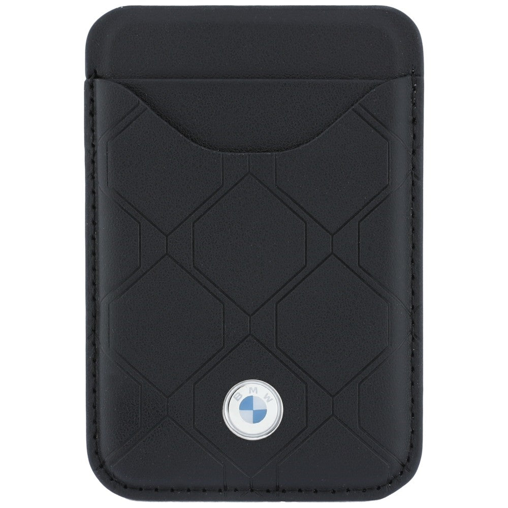BMW BMHMBWP18L26SWOSPK Quilted Pattern Metal Logo Case + Wallet Set for iPhone 18 Pro / 17 Pro Black