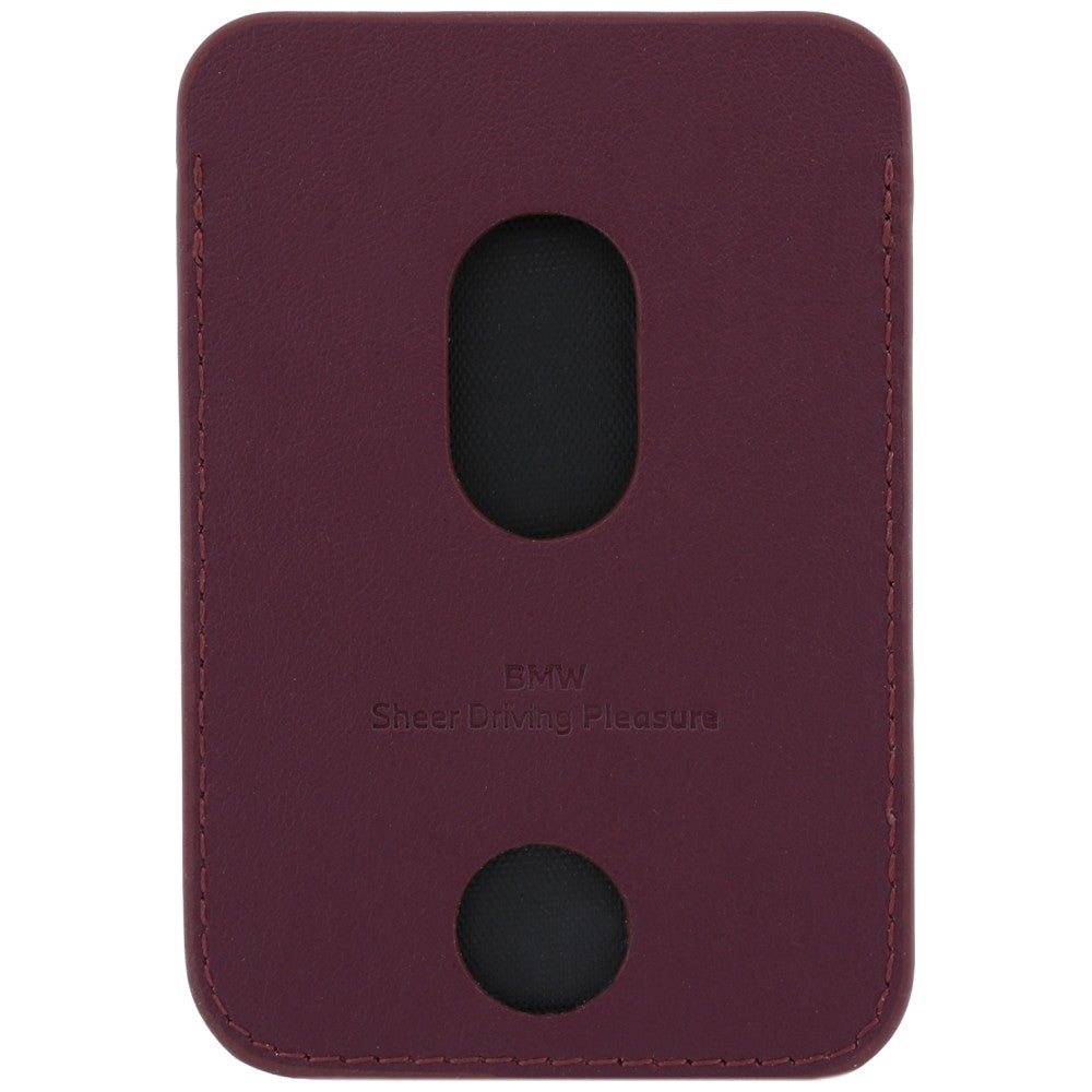 BMW BMHMBWP18L26SWOSPR Quilted Pattern Metal Logo Case + Wallet Set for iPhone 18 Pro / 17 Pro Burgundy