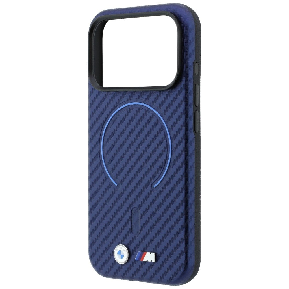 BMW BMHMP18L26SWPCMVB M Carbon Printed Ring MagSafe Case for iPhone 18 Pro / 17 Pro Blue
