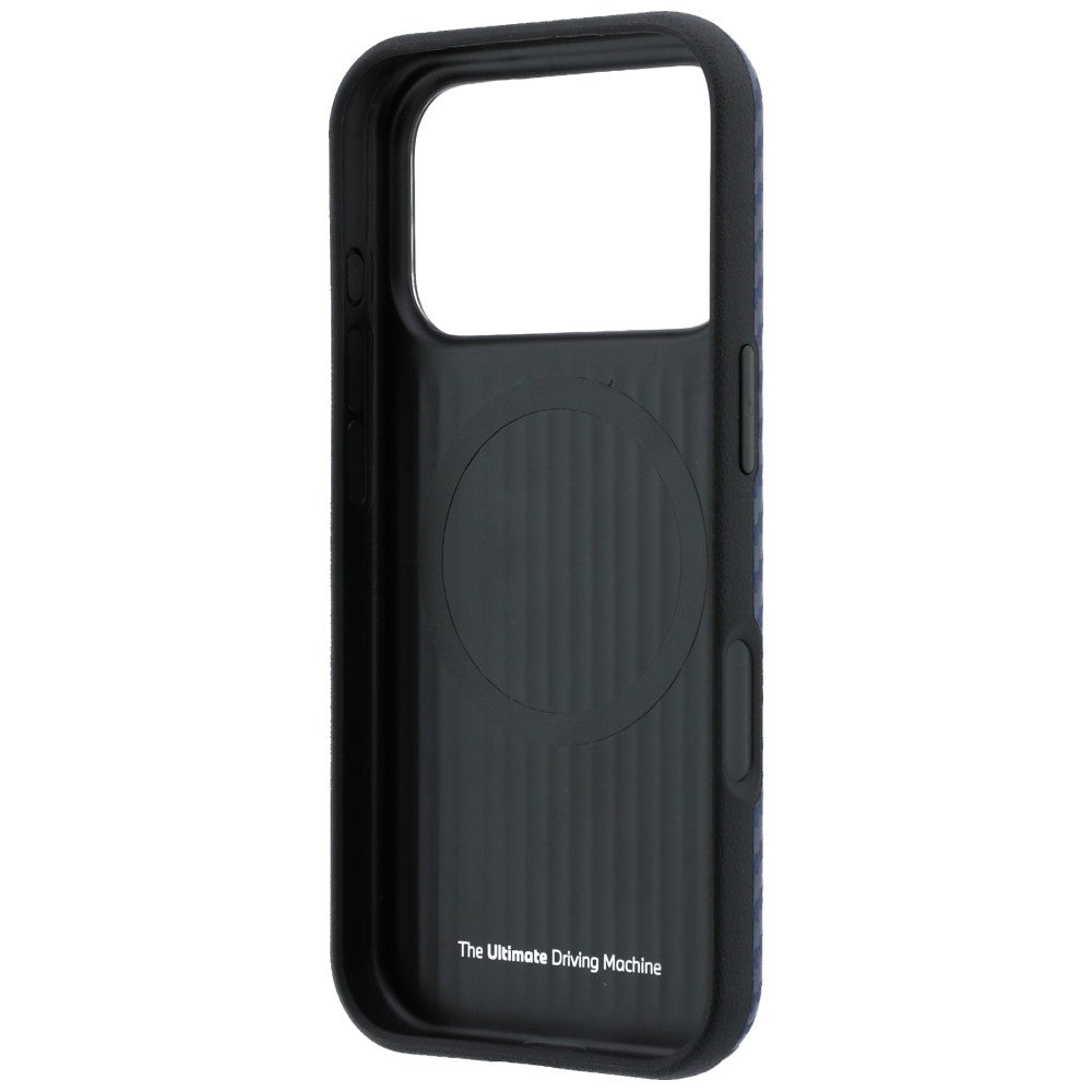 BMW BMHMP18L26SWPCMVB M Carbon Printed Ring MagSafe Case for iPhone 18 Pro / 17 Pro Blue