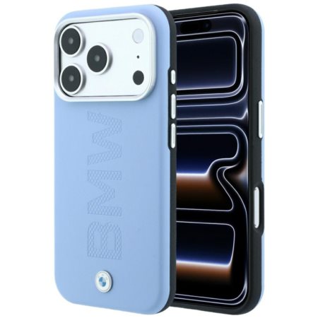 BMW BMHMP18L26SWOWMB Sign Centered Deboss MagSafe for iPhone 18 Pro / 17 Pro Blue