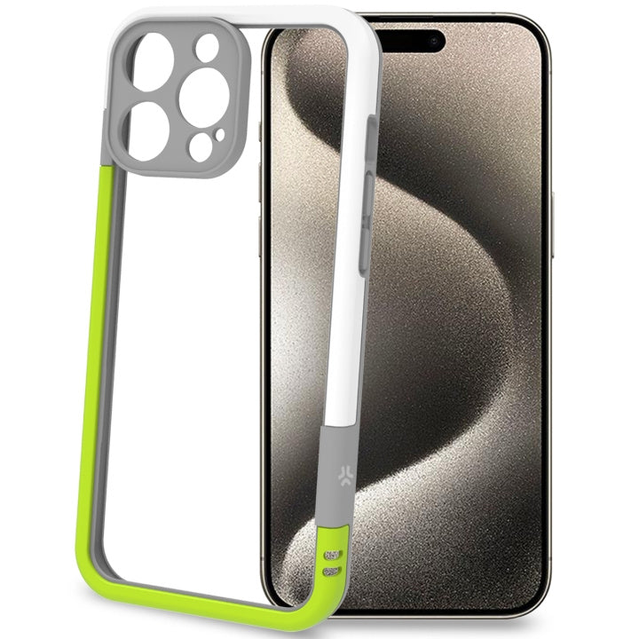 Celly BUMPER iPhone 16 Pro Max White/ LimeGreen