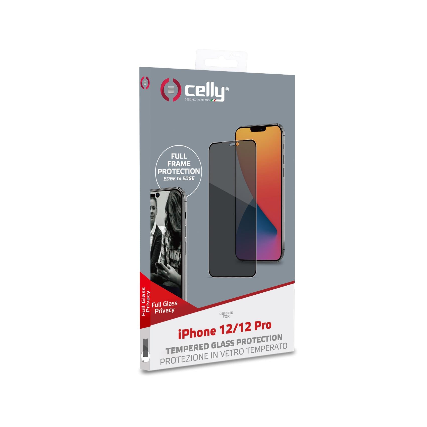 Celly PRIVACY FULL IPHONE 12 PRO/12 BLACK