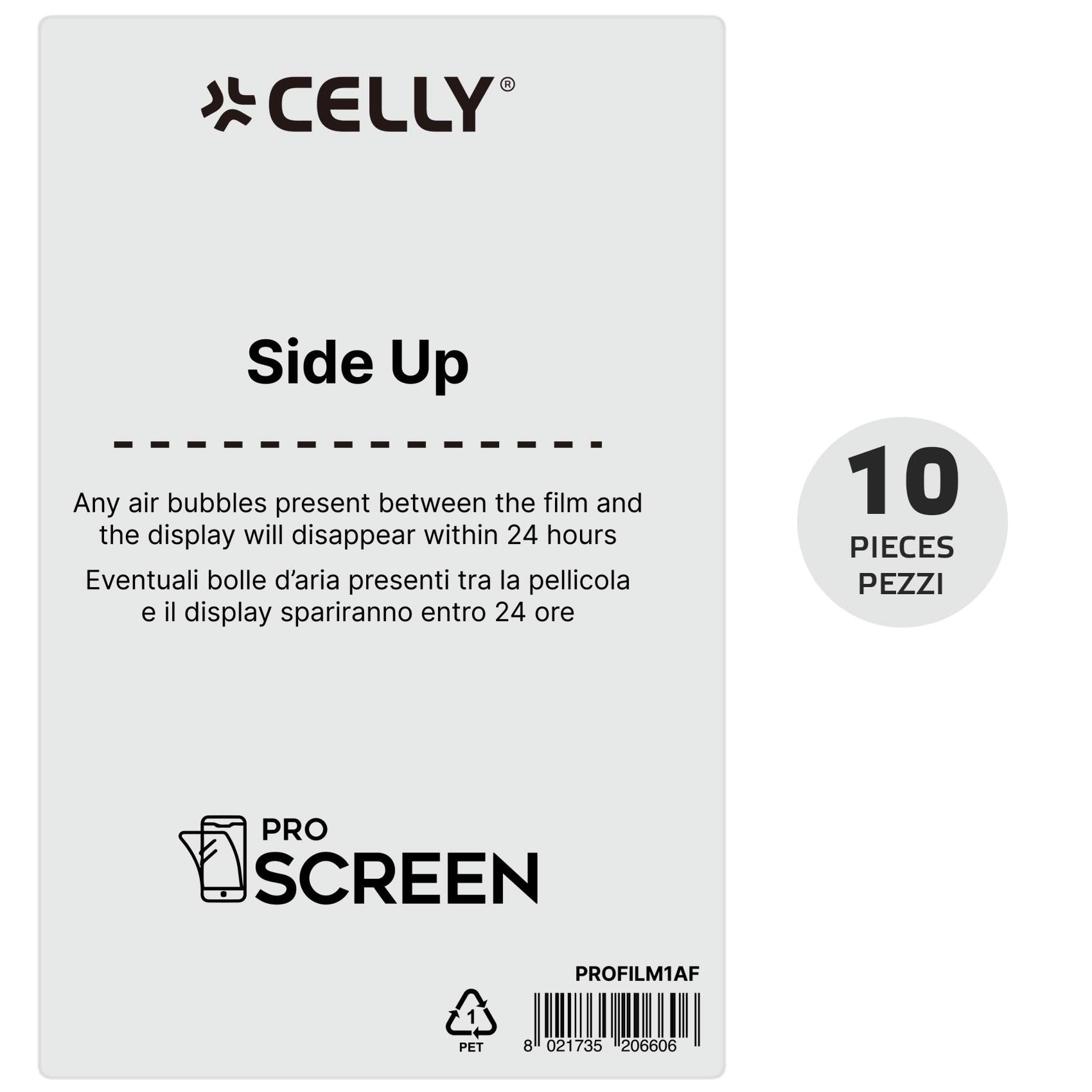 Celly PROFILM10AF PRO SCREEN Anti-Fingerprint - 10 Pieces