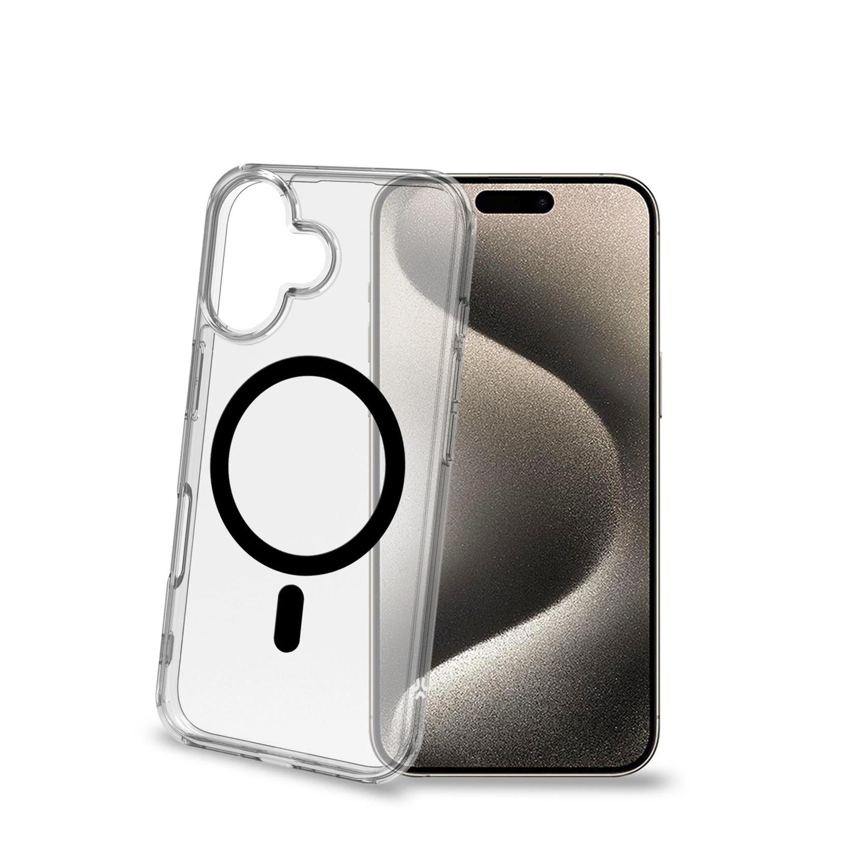 Celly GELSKINMAG iPhone 16 Case Black