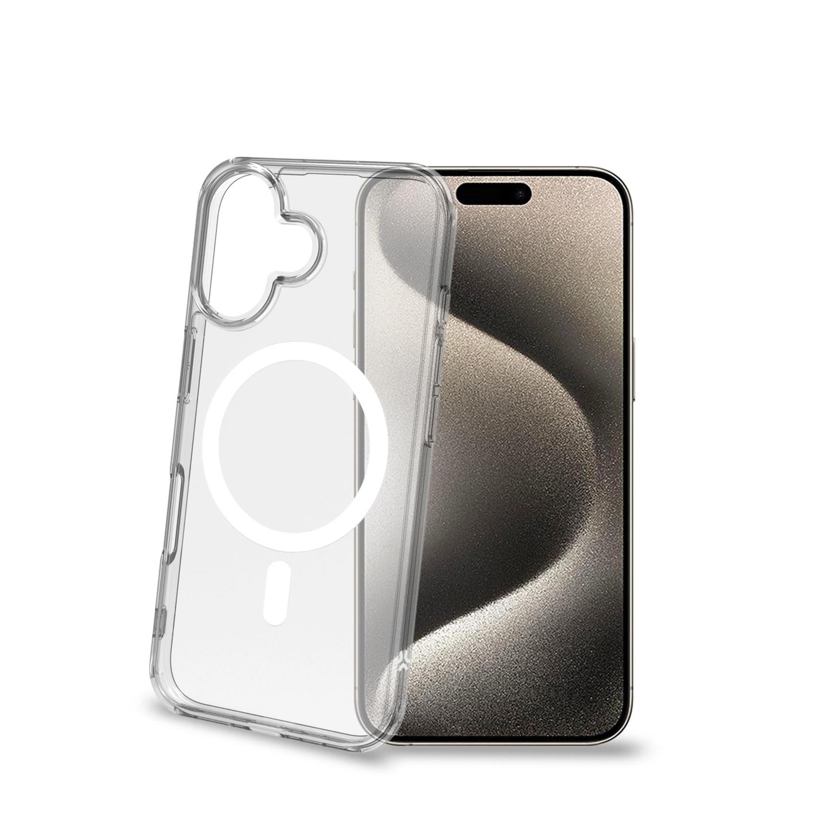 Celly GELSKINMAG iPhone 16 case White