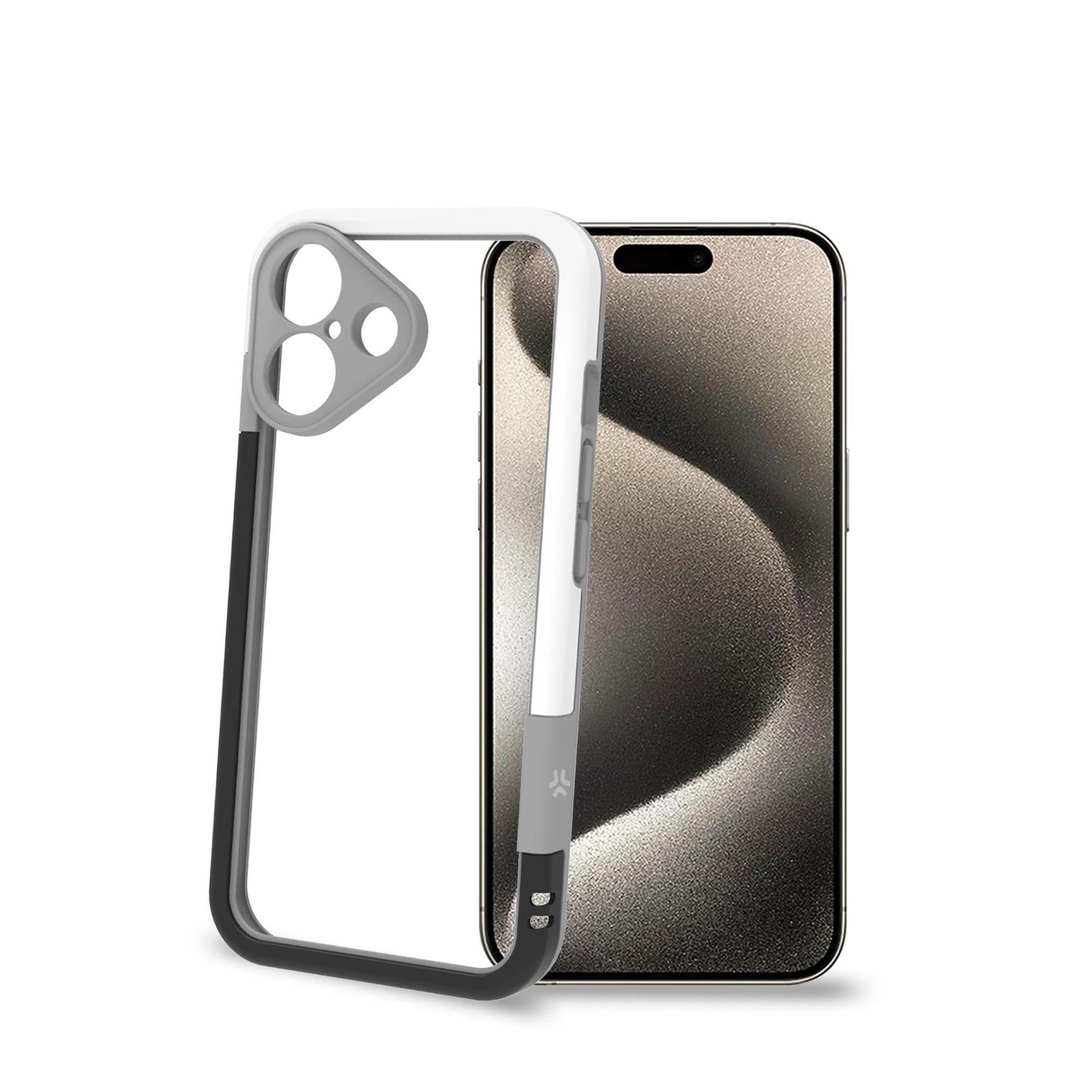 Celly BUMPER iPhone 16 Black/White