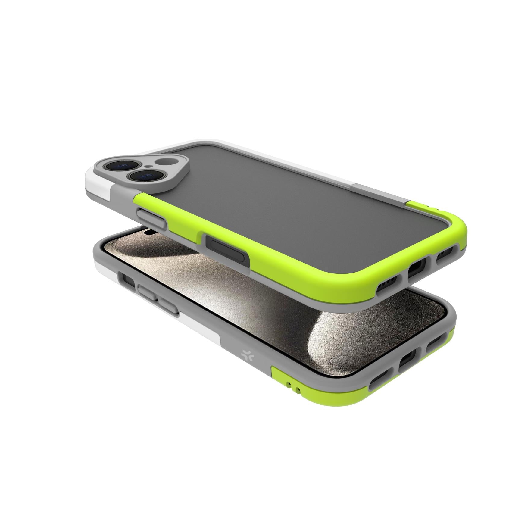 Celly BUMPER iPhone 16 White/ LimeGreen