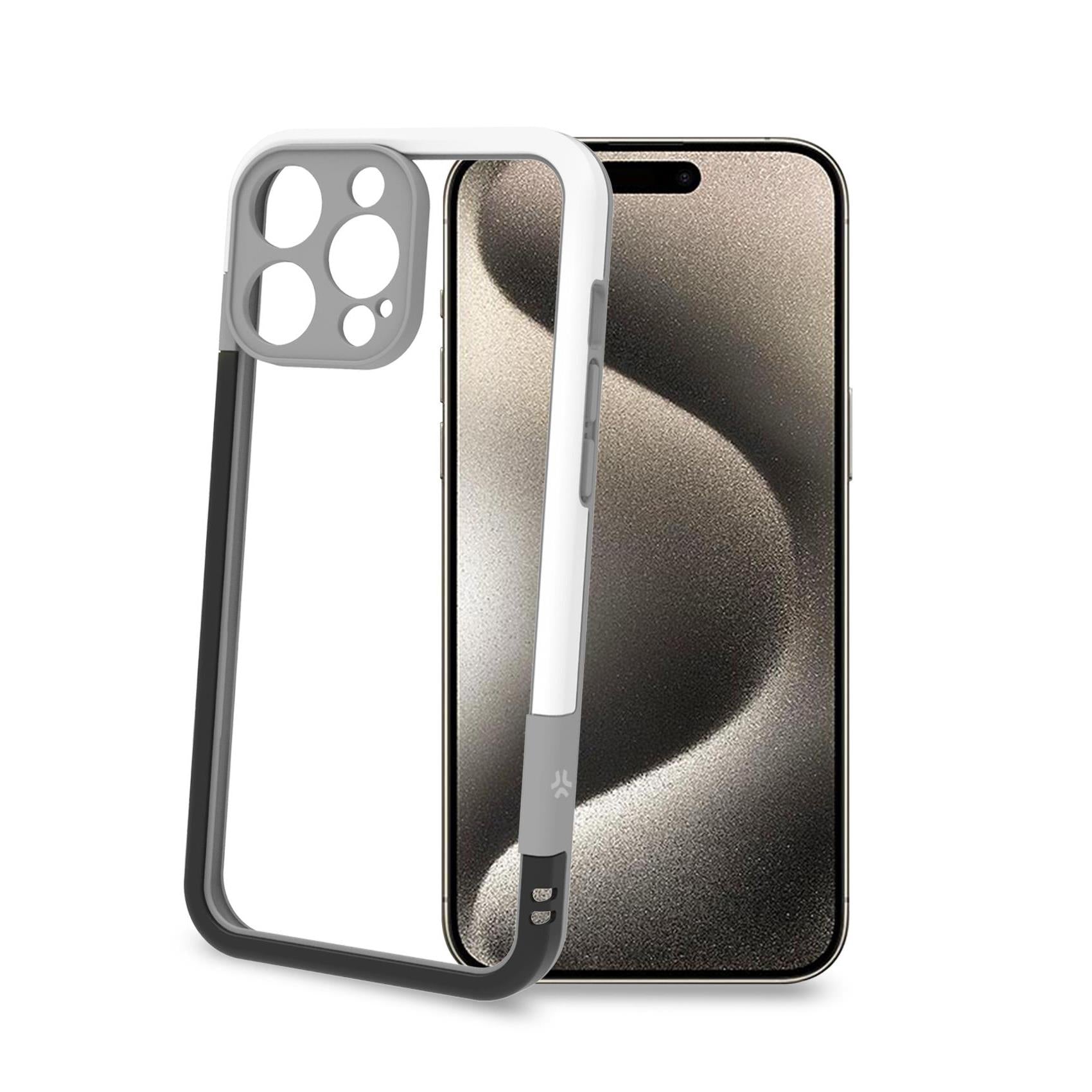 Celly BUMPER iPhone 16 Pro Max Case Black/White