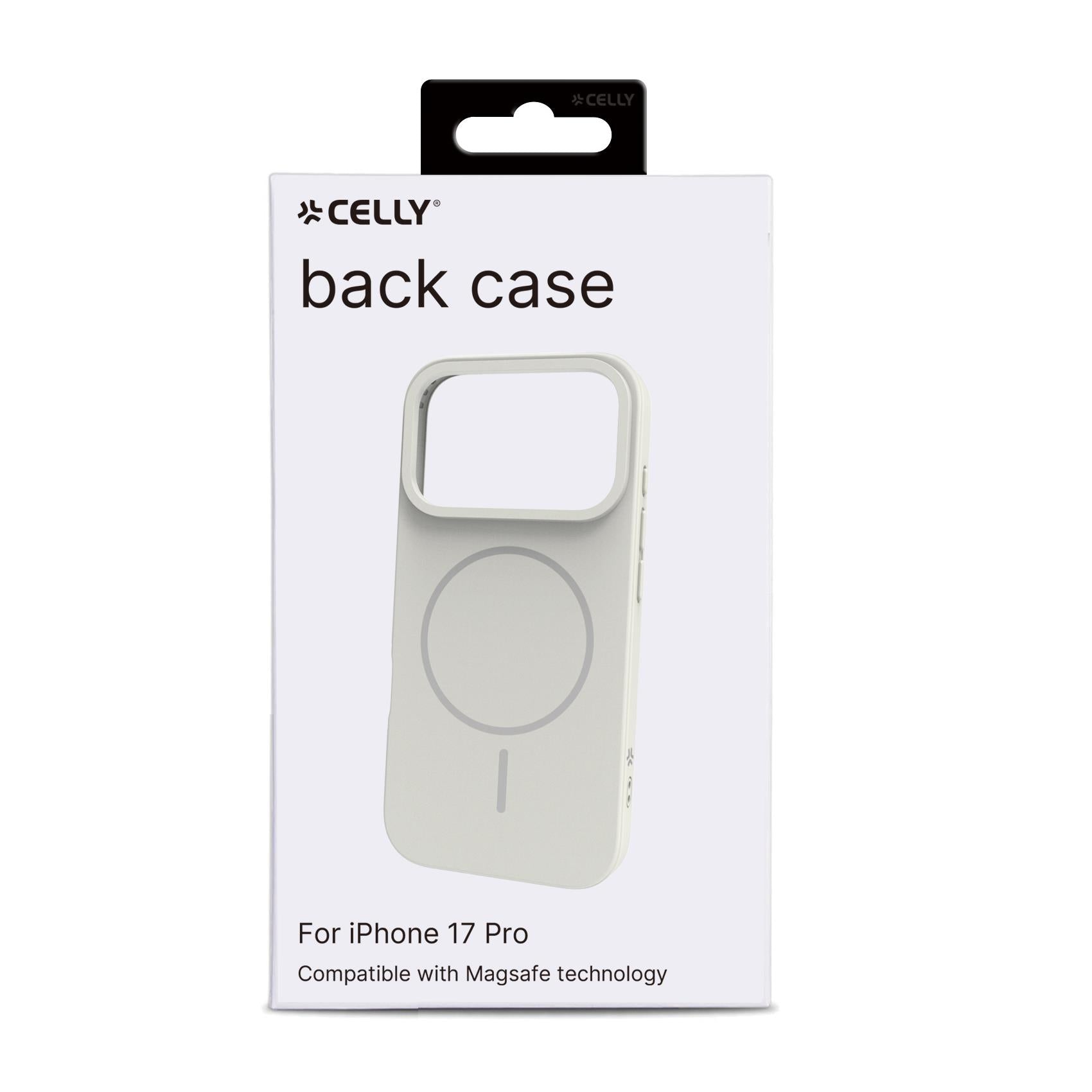 Celly MAGSLIM iPhone 17 Pro White MagSafe Case