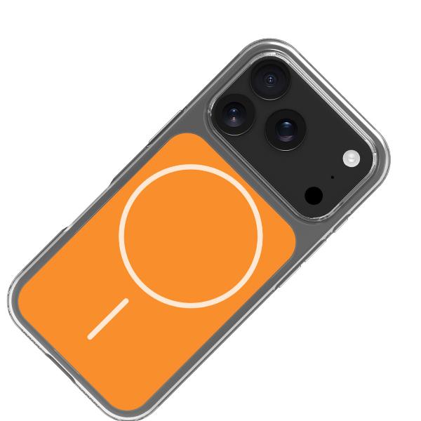 Celly MATCHMAG Slim, protective, color-matching case compatible with MagSafe technology for Apple iPhone 17 Pro Orange