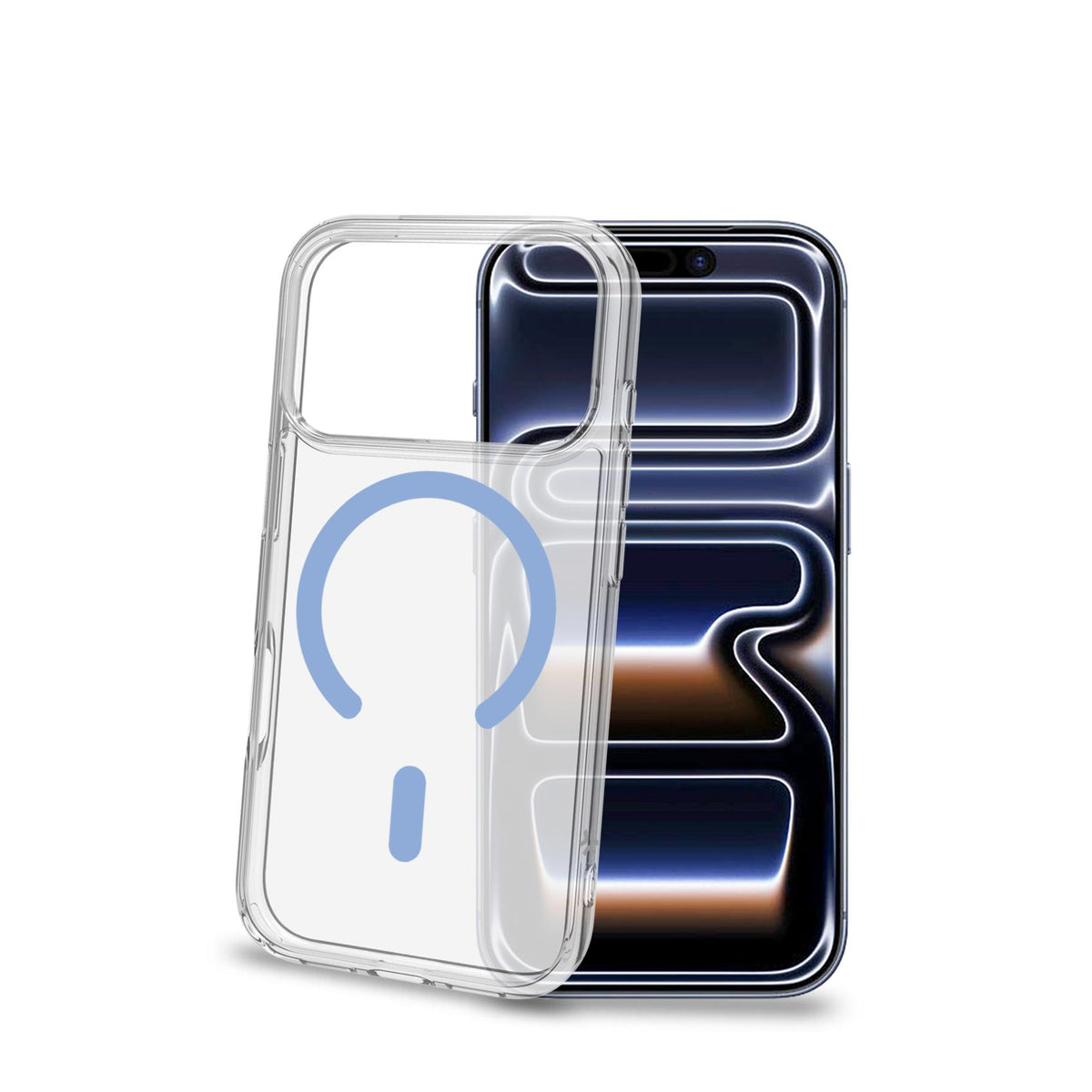 Celly GELSKINMAG iPhone 18 Pro / 17 Pro Case LightBlue Transparent