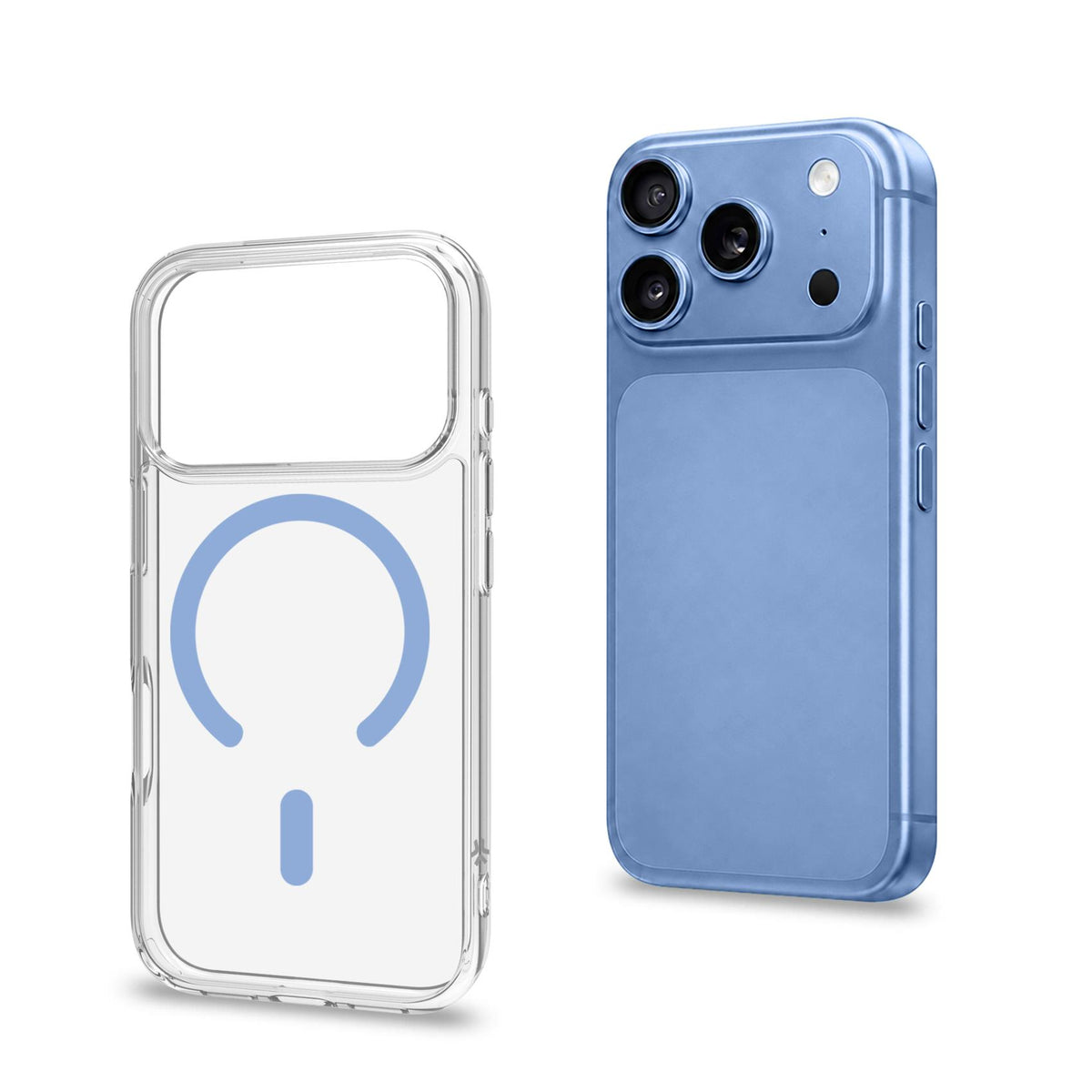 Celly GELSKINMAG iPhone 18 Pro / 17 Pro Case LightBlue Transparent