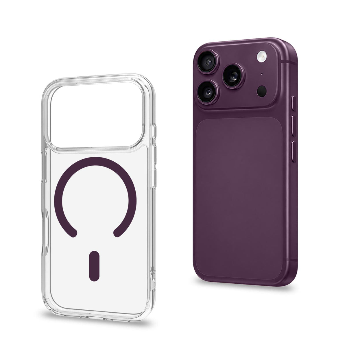Celly GELSKINMAG iPhone 18 Pro Max / 17 Pro Max Case Burgundy Transparent