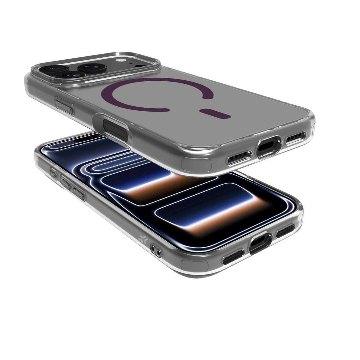 Celly GELSKINMAG iPhone 18 Pro Max / 17 Pro Max Case Burgundy Transparent