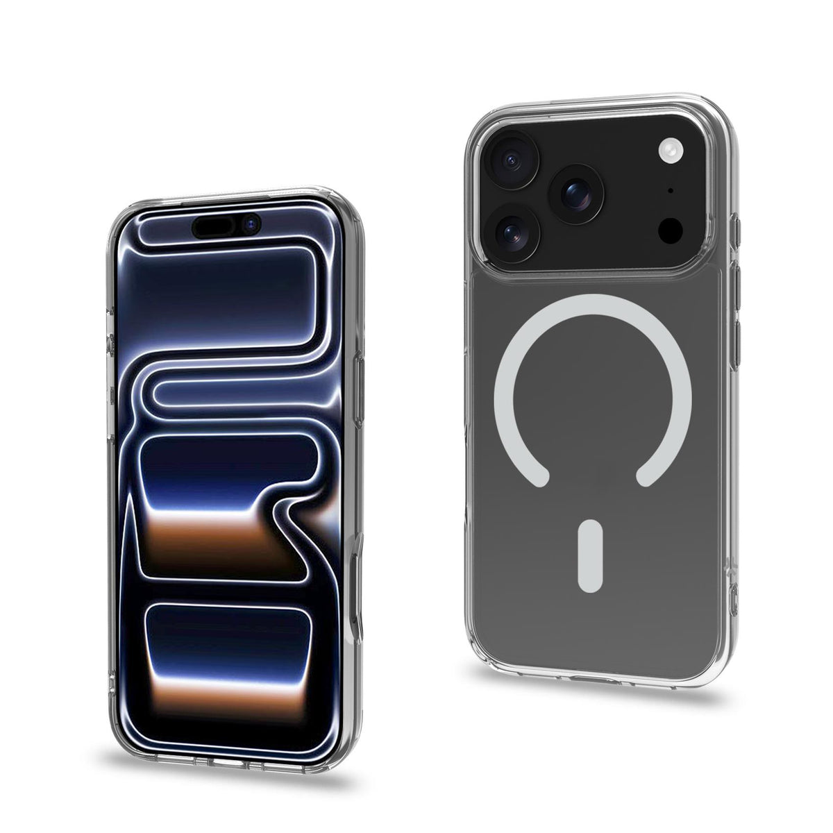 Celly GELSKINMAG iPhone 18 Pro / 17 Pro Case Silver Transparent