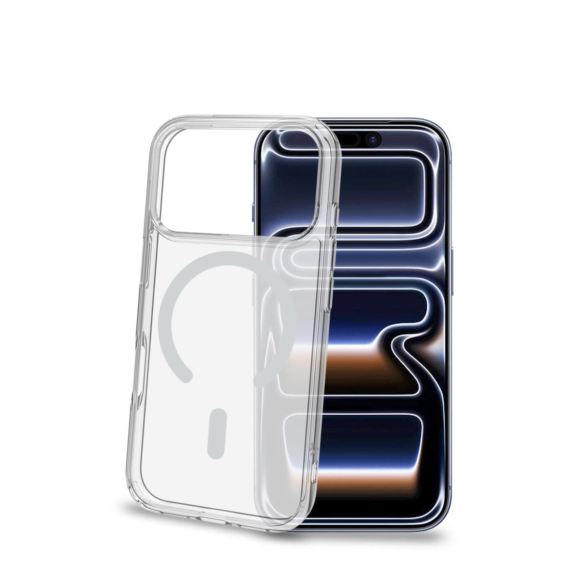 Celly GELSKINMAG iPhone 18 Pro / 17 Pro Case Silver Transparent