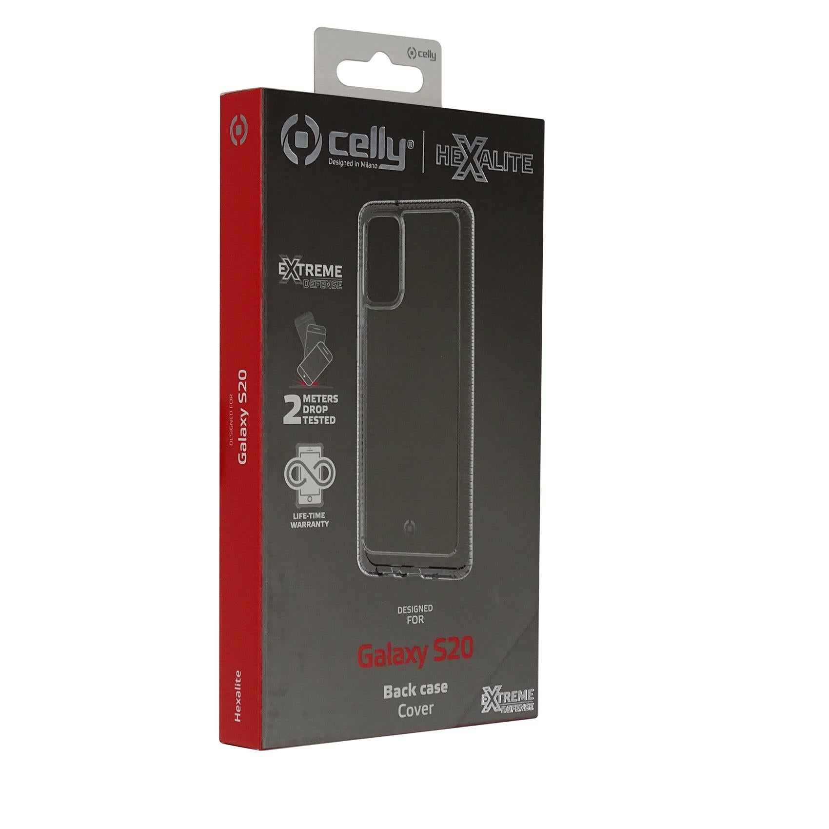 Celly HEXALITE990WH HEXALITE - Samsung Galaxy S20+ Transparant Case