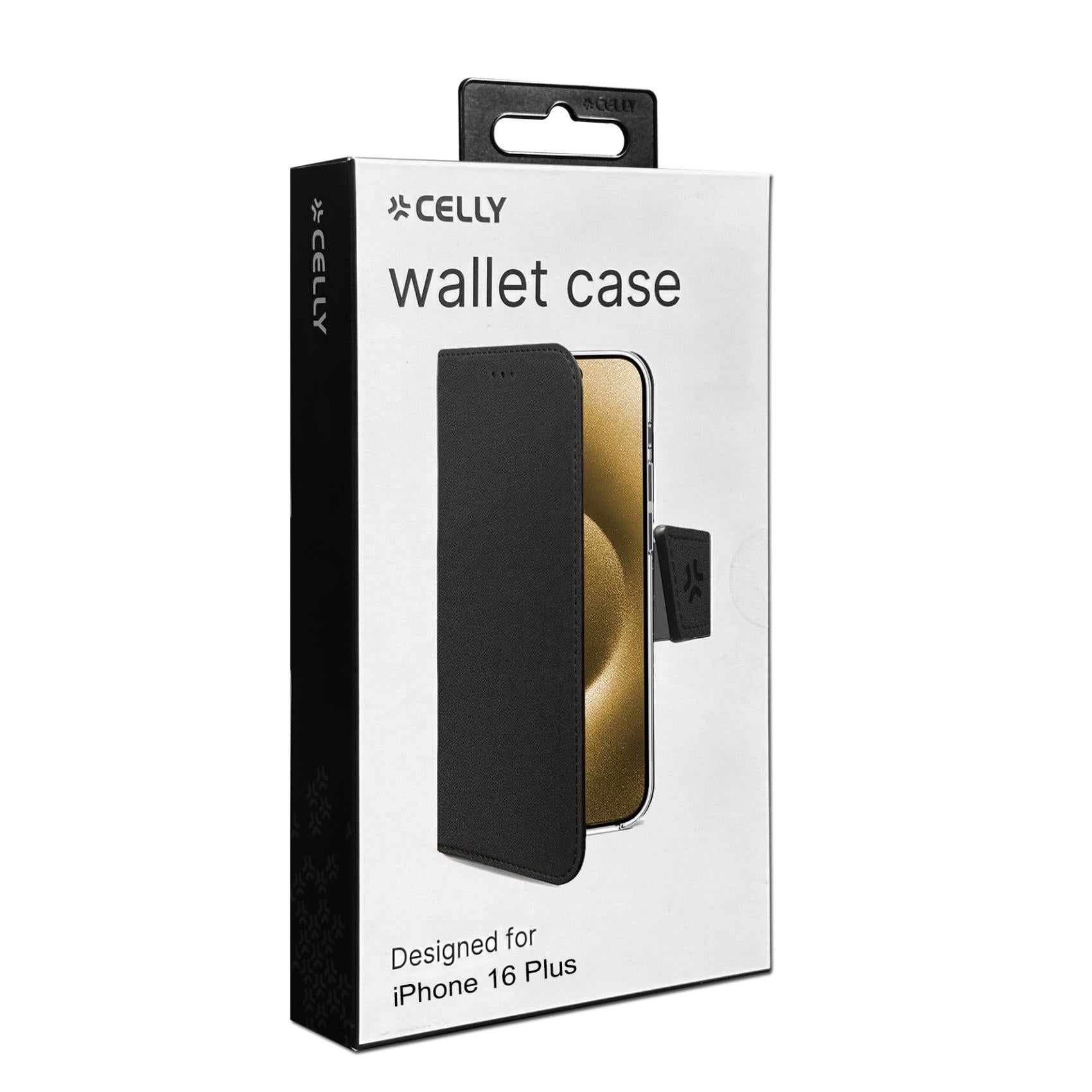 Celly WALLY1080 Case iPhone 16 Plus Black