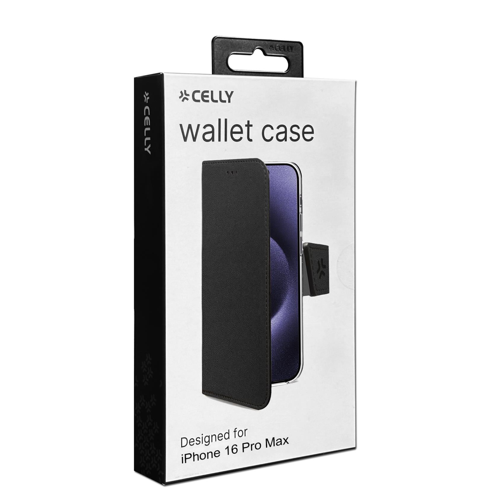 Celly WALLY1081 Case iPhone 16 Pro Max Black