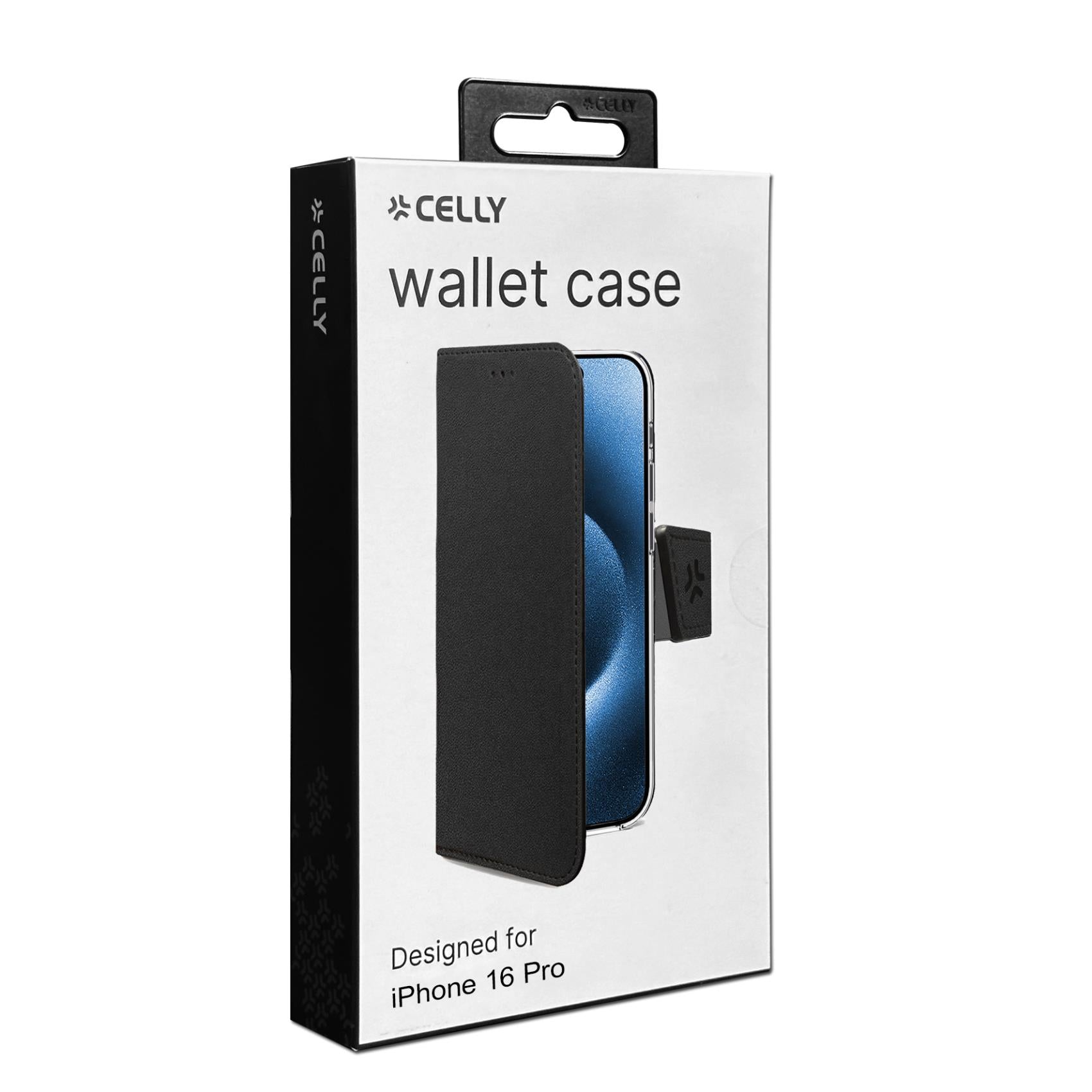 Celly WALLY1079 Case iPhone 16 Pro Black