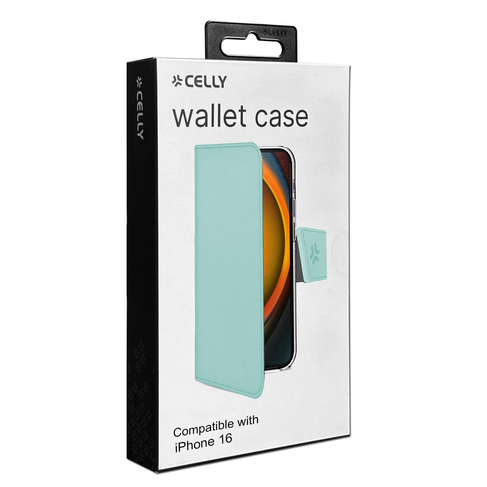 Celly WALLY1078GN Case for iPhone 16