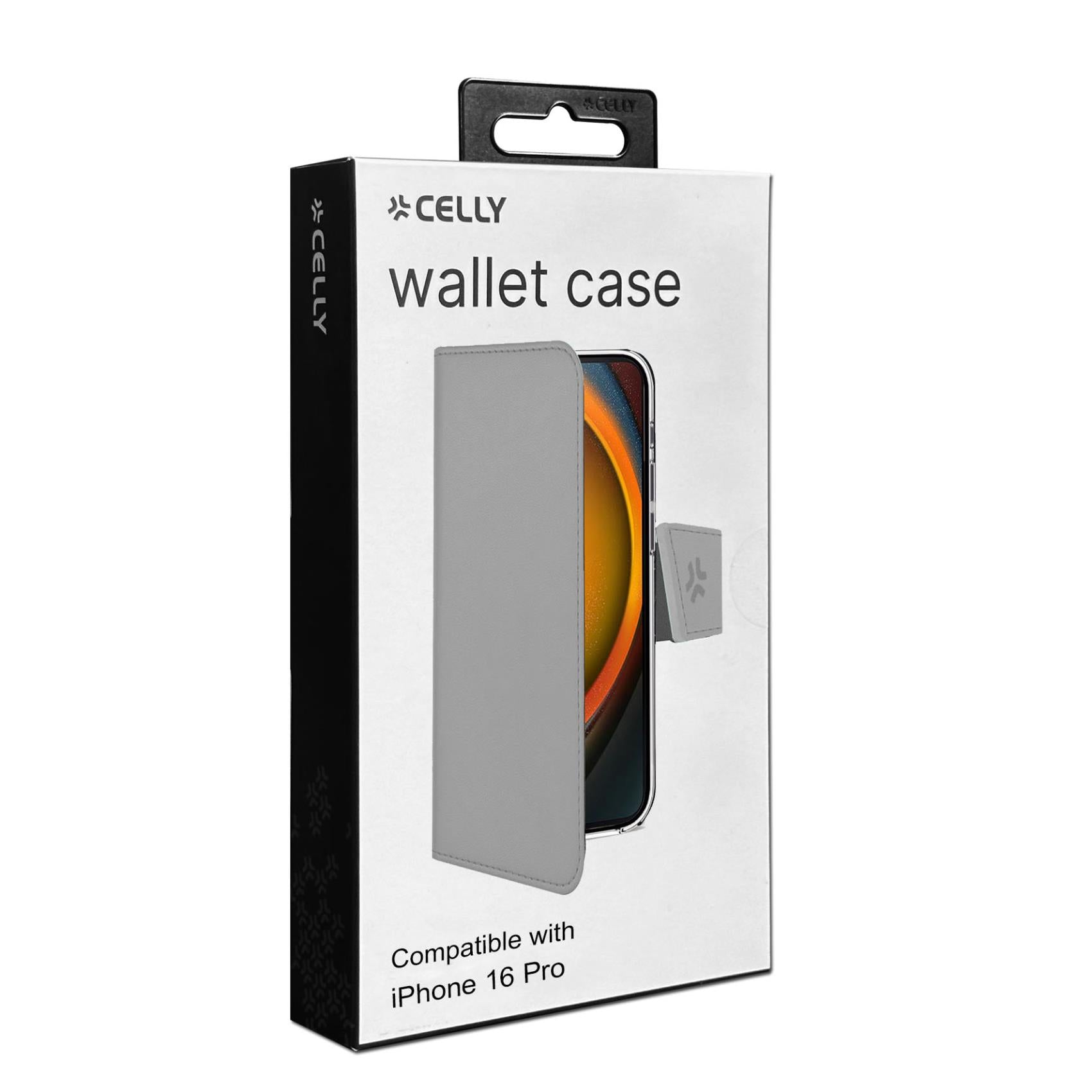 Celly WALLY1079GR Case for iPhone 16 Pro