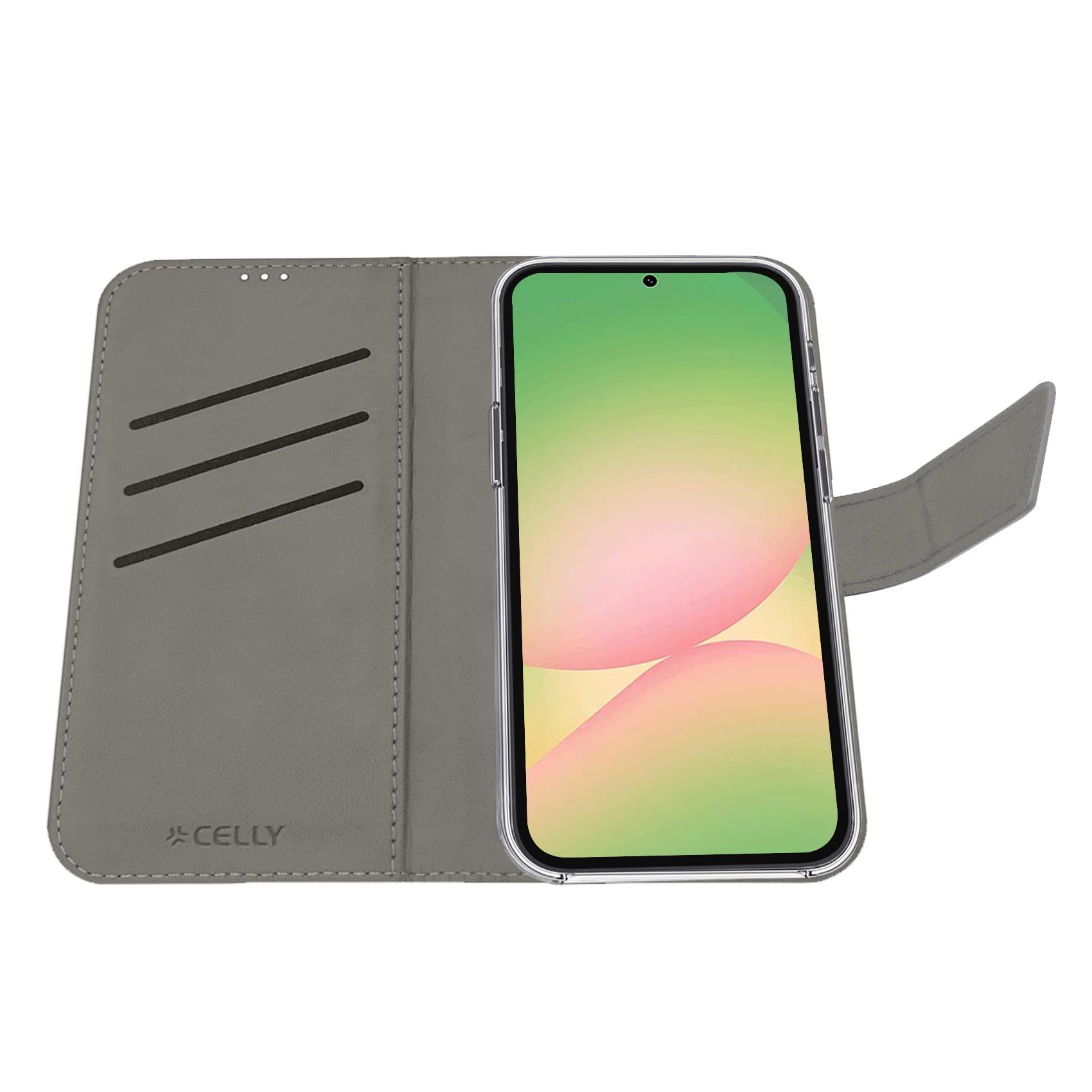 Celly Wally Bookcase for Samsung Galaxy A57 5G/ Galaxy A57 5G EE Black