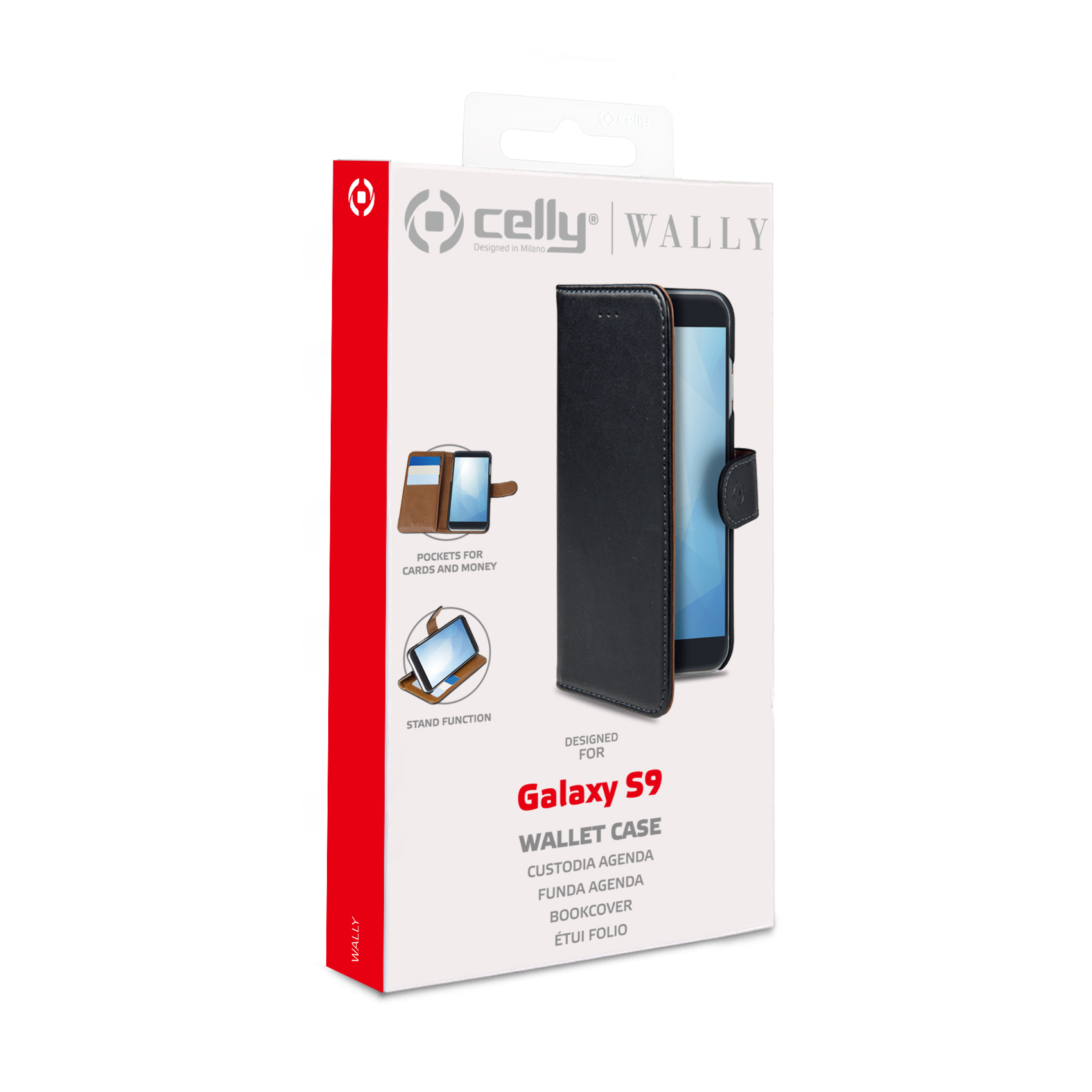 Celly Wally Book Case Galaxy S9 Black